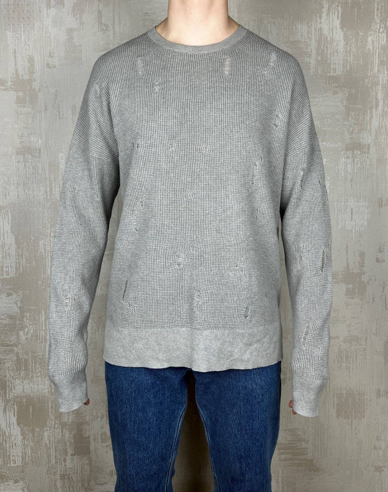 Allsaints AllSaints Forram Long Sleeve Distressed Sweater Oversized Size US L / EU 52-54 / 3 - 3 Thumbnail