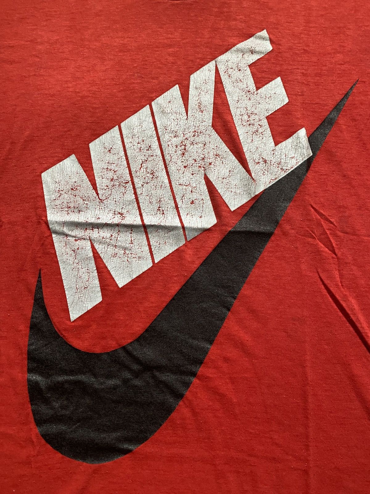 Nike Nike 80s Cotton Rayon Blend Paper Thin Big Swoosh Logo Shirt Size US L / EU 52-54 / 3 - 3 Thumbnail