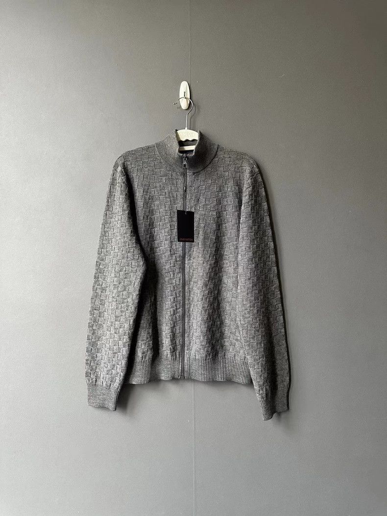 Louis Vuitton Louis Vuitton Checkerboard knit zip jacket 2501-Nextarrow Size US S / EU 44-46 / 1 - 1 Thumbnail
