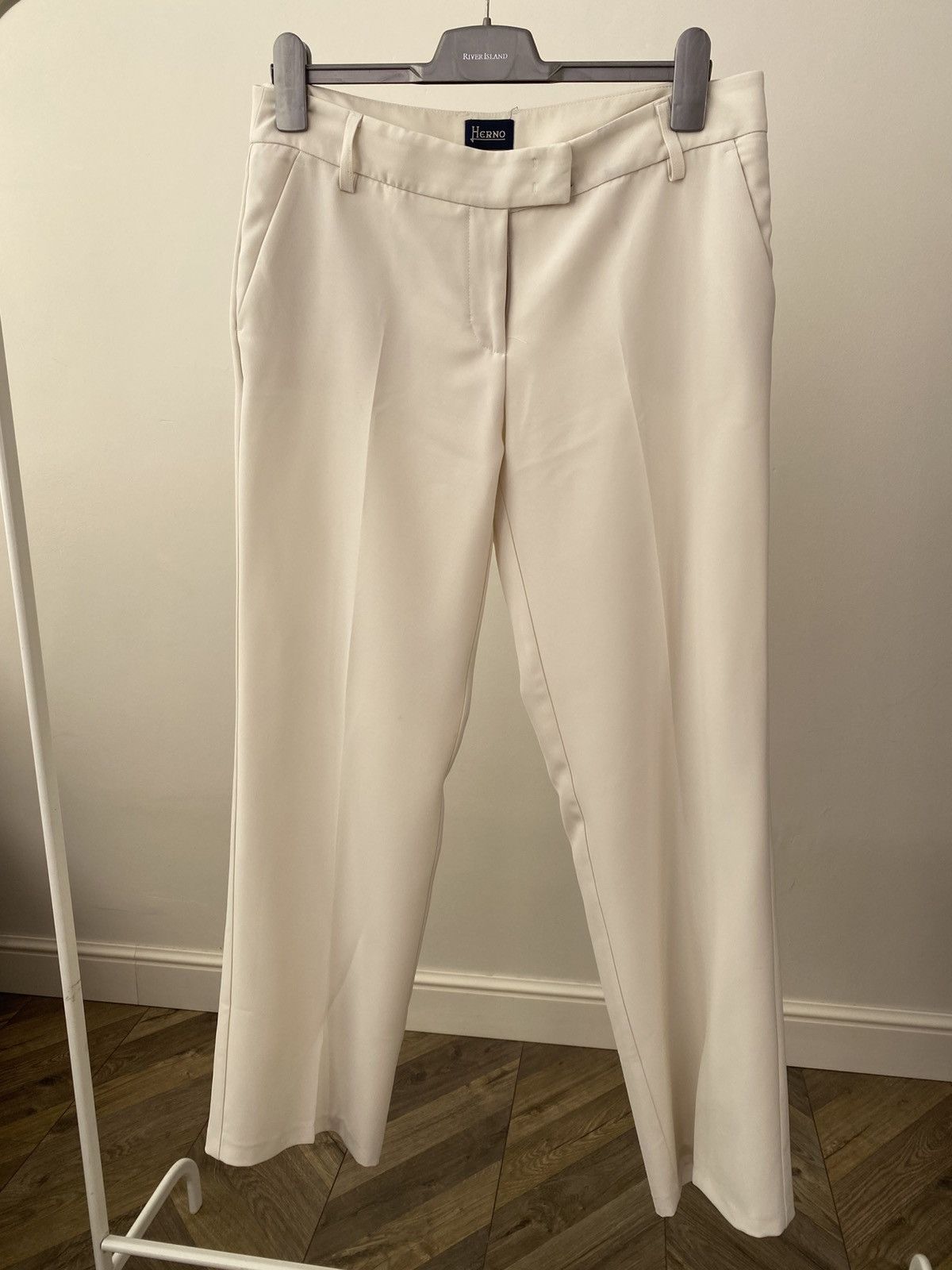 Herno Vintage Herno Beige Tailored Trousers Elegant Pants Size US 34 / EU 50 - 3 Thumbnail