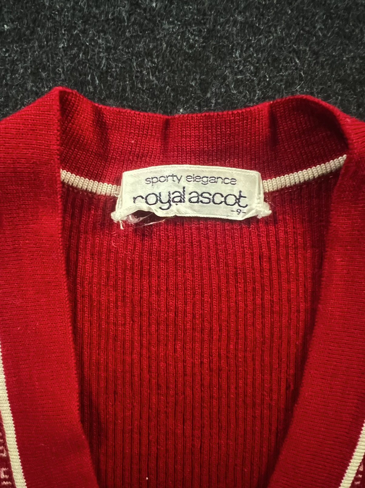 Vintage 80‘sVintage Royal Ascot Patterned Knitted Cardigan Coogi Size XS / US 0-2 / IT 36-38 - 3 Thumbnail