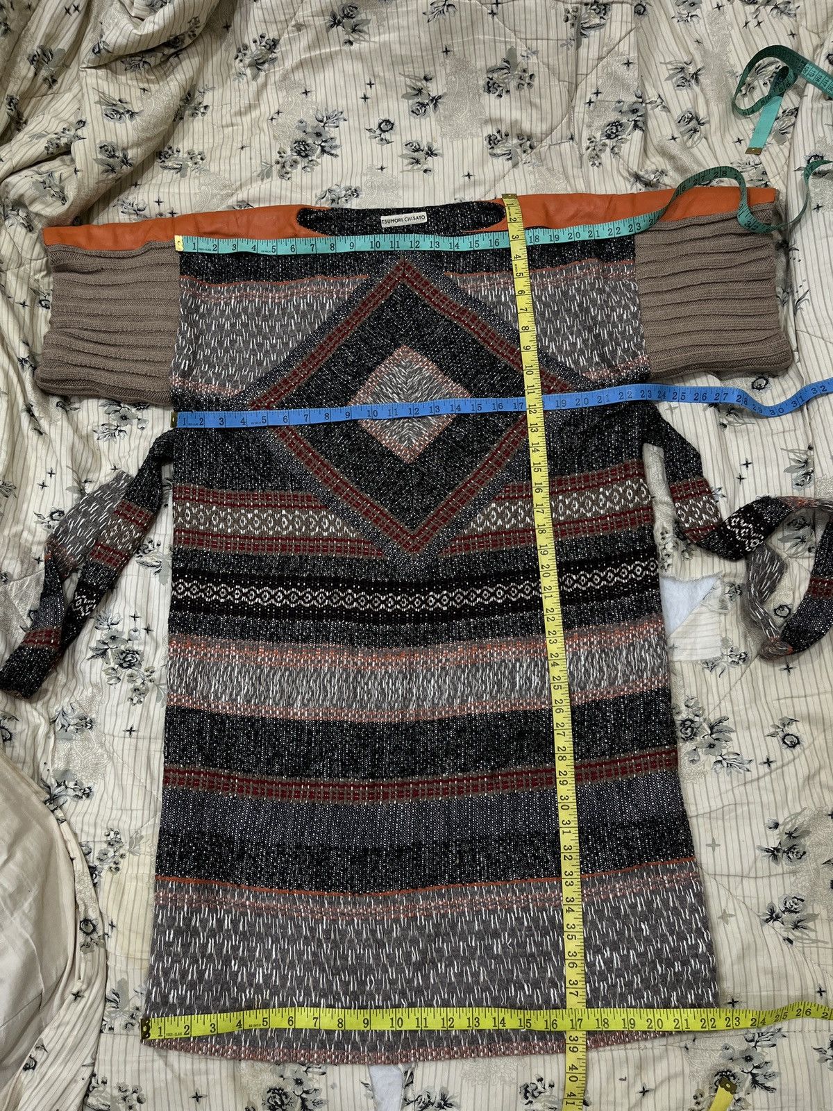 Issey Miyake 🔥🔥RARE DESIGN ISSEY MIYAKE TSUMORI CHISATO WOOL KNIT LEATHER Size M / US 6-8 / IT 42-44 - 14 Thumbnail
