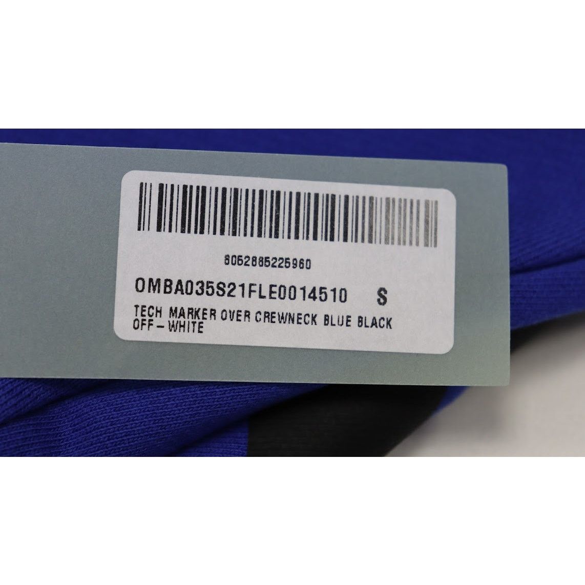 Off-White o1rshd1 Tech Marker Over Crewneck in Blue Black Size US S / EU 44-46 / 1 - 11 Thumbnail