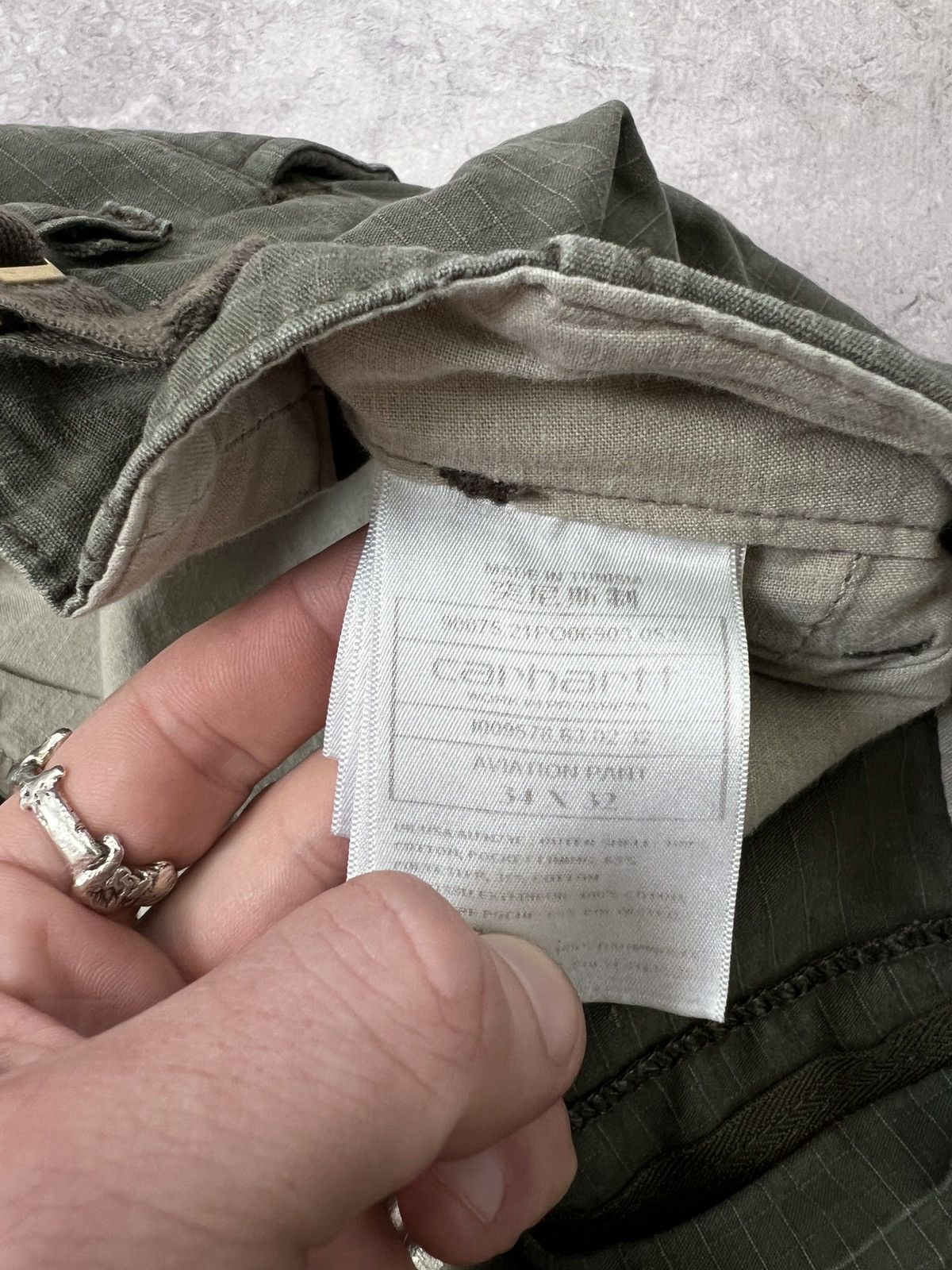 Carhartt × Vintage VINTAGE CARGO AVIATION DISTRESSED 2000s pants y2k olive Size US 34 / EU 50 - 10 Thumbnail