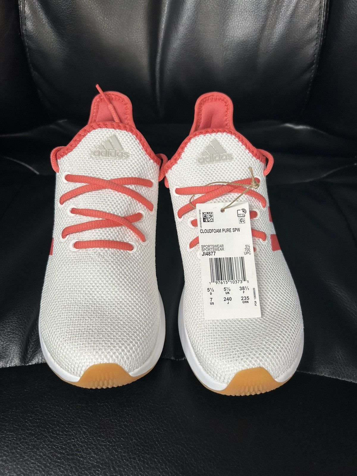 Adidas Cloud Foam Pure Women’s 7 White/Scarlett New OG Box