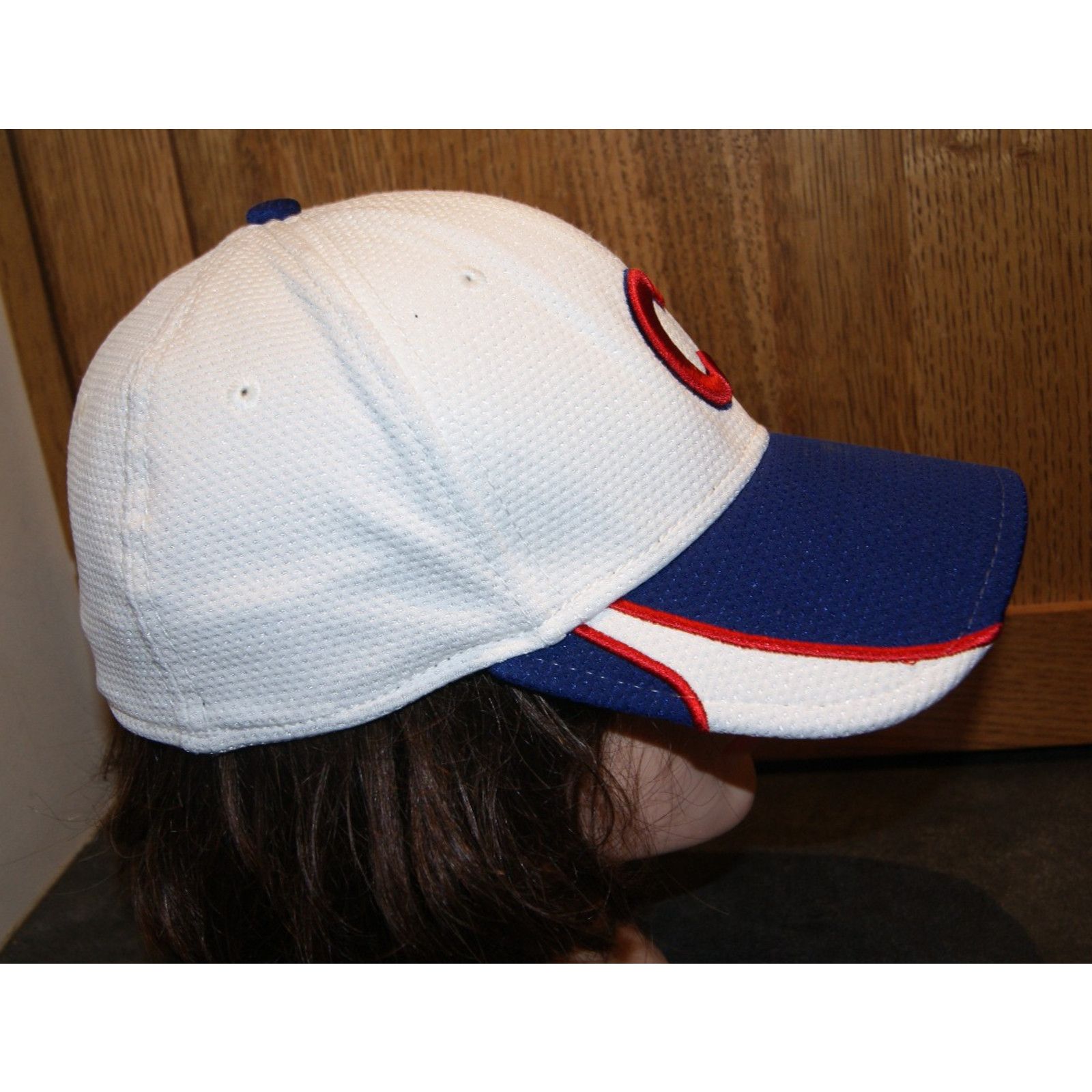 New Era VTG Y2K Chicago Cubs New Era S/M Fitted Hat Cap White Blue Size ONE SIZE - 2 Thumbnail