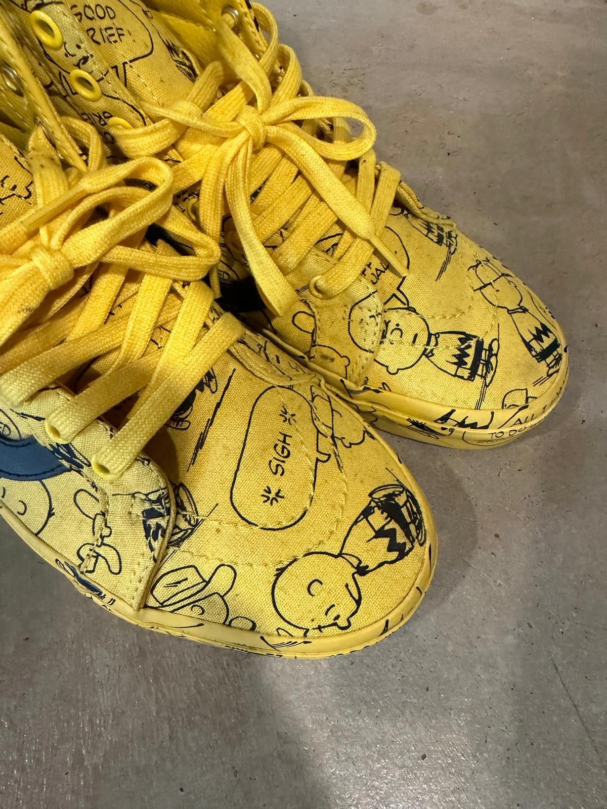 Vans Preowned Vans Sk8-Hi Peanuts Charlie Brown Sz 8.5M/10W Size US 8.5 / EU 41-42 - 3 Thumbnail
