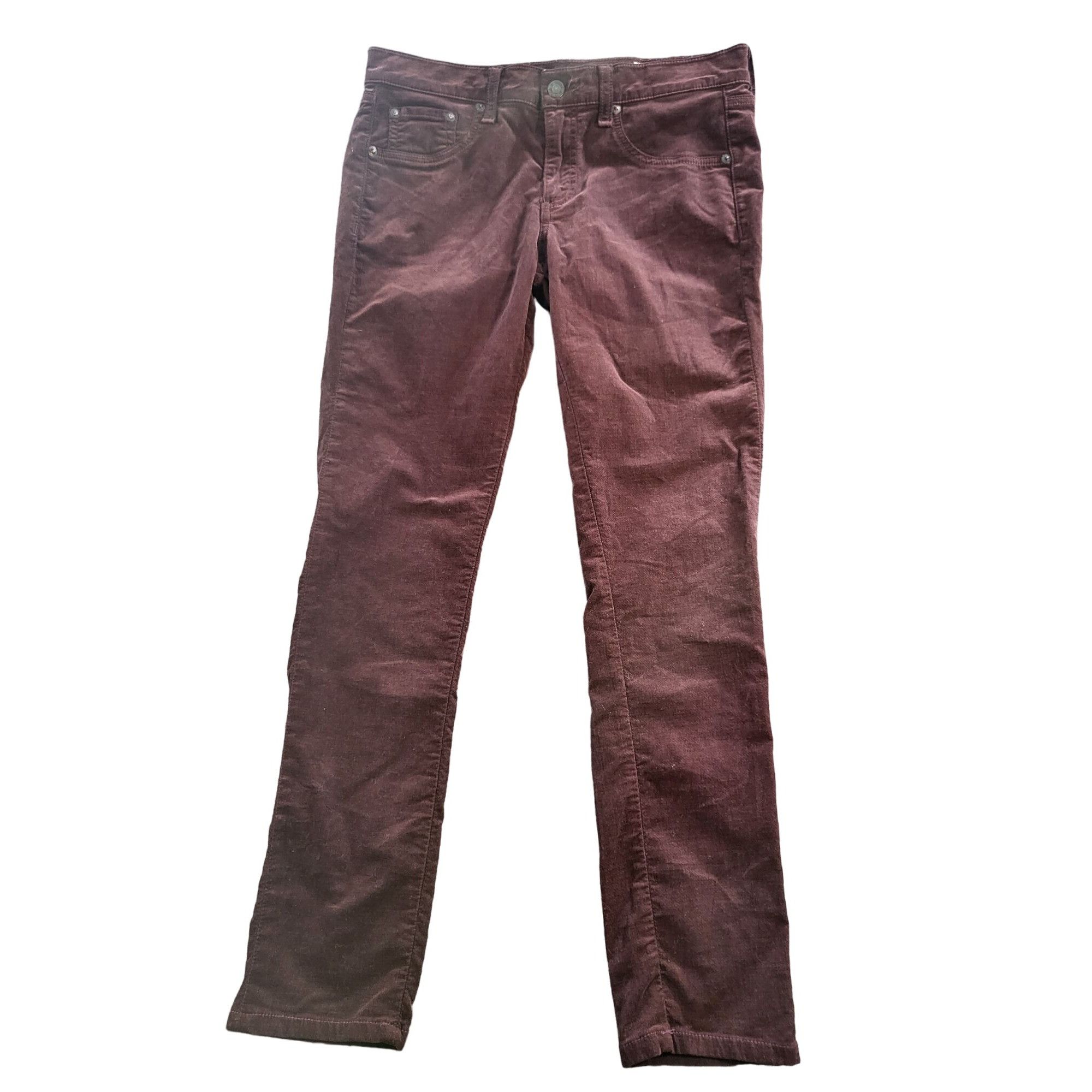 Rag & Bone Rag & Bone New York Skinny Jeans Women Sz 29 Wine Velvet Str Size 29" - 1 Thumbnail