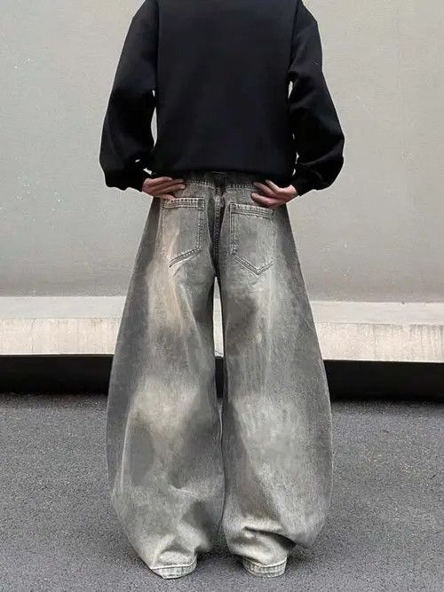 VIBE Washed BAGGY jeans Size US 32 / EU 48 - 2 Thumbnail