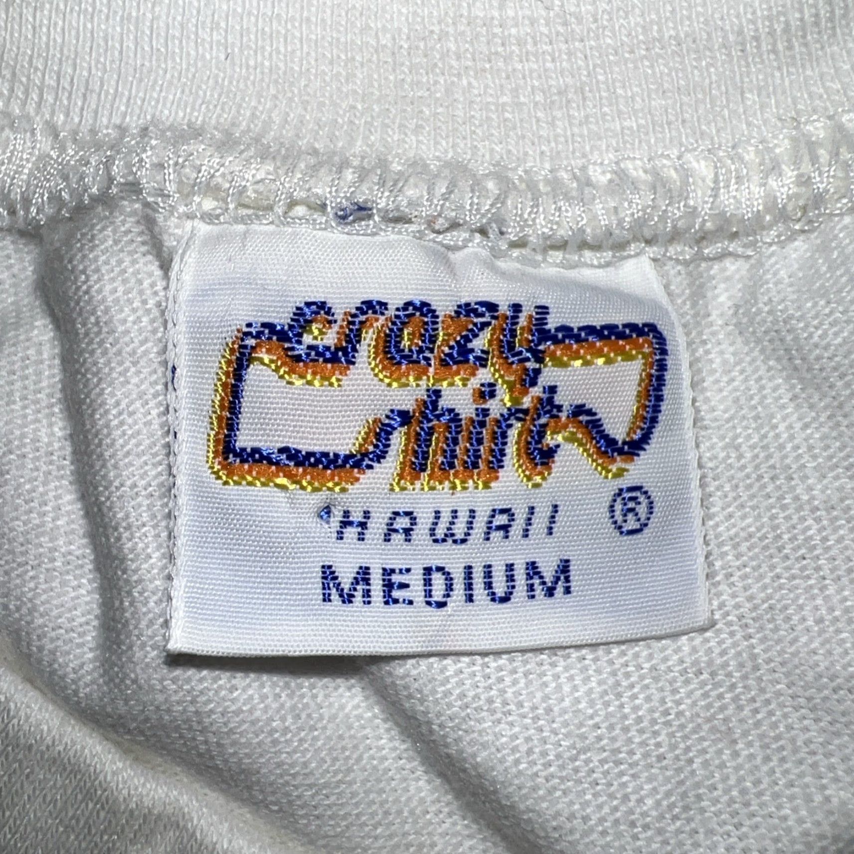 Vintage Hula’s Bar & Lei Stand Waikiki Crazy Shirts Hawaii Aloha Shirt Medium White NWD Crazy Shirts T-Shirt Men M White Graphic Print Surfer Size US M / EU 48-50 / 2 - 6 Thumbnail