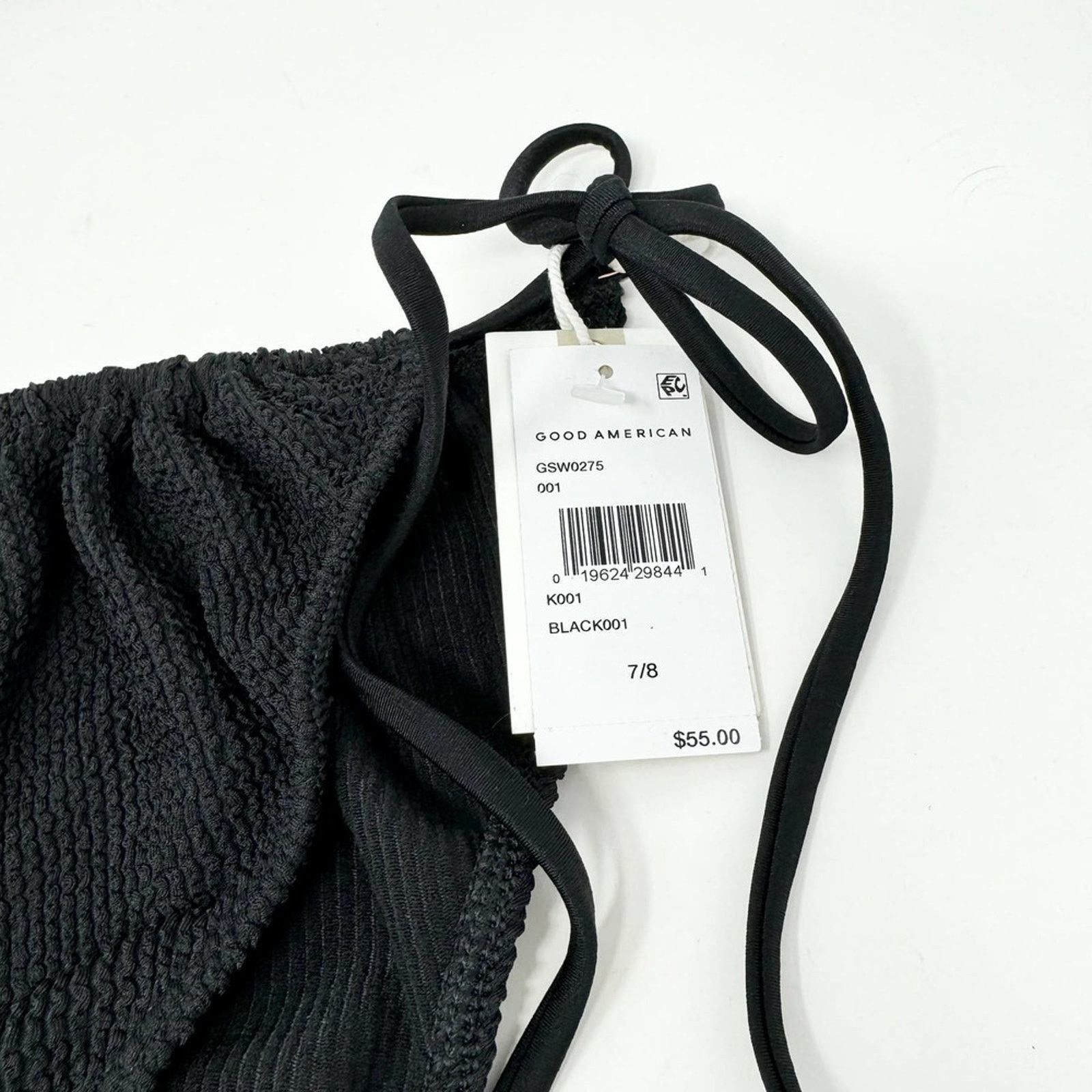 Good American Good American Black Always Fit Tiny Ties Bikini Swim 4X/5X Size ONE SIZE - 3 Thumbnail