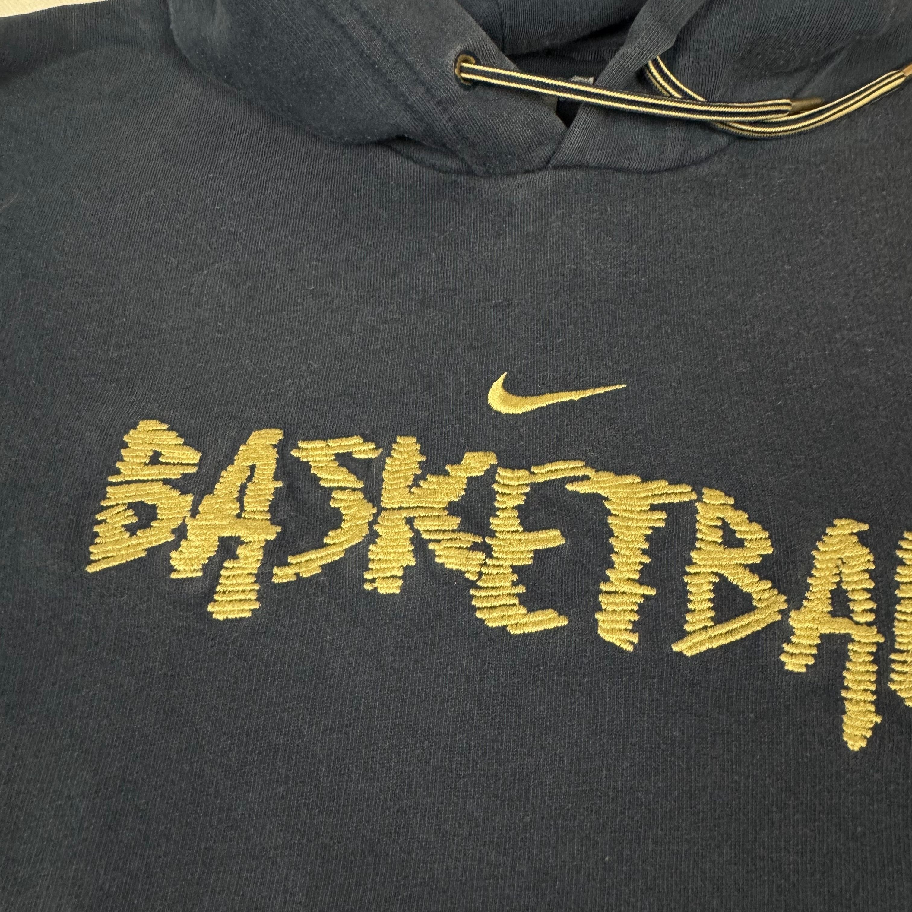 Nike × Vintage Nike Men Blue Cotton Basketball Swoosh Pullover Hoodie Small Size US S / EU 44-46 / 1 - 3 Thumbnail