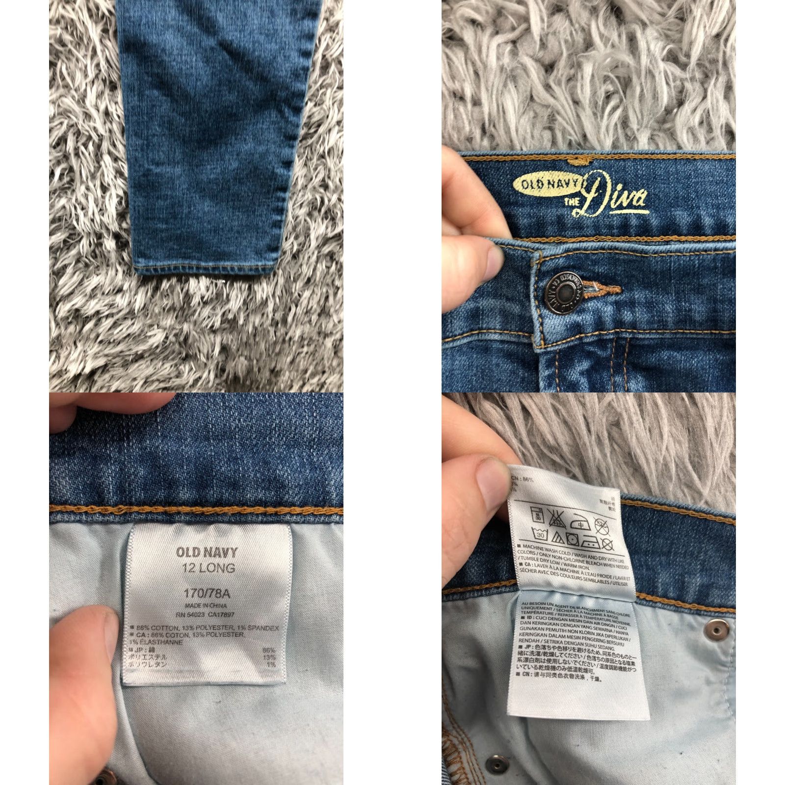 Old Navy Old Navy The Diva Jeans Skinny Women's Size 12 Regular Blue Medium Wash, 33" Waist, 33" Inseam Size 34" / US 12 / IT 48 - 8 Thumbnail
