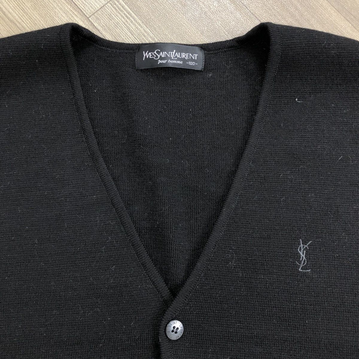 Vintage × Yves Saint Laurent Vintage Yves Saint Laurent YSL Italian Designer Black Vest Size XL / US 12-14 / IT 48-50 - 4 Thumbnail