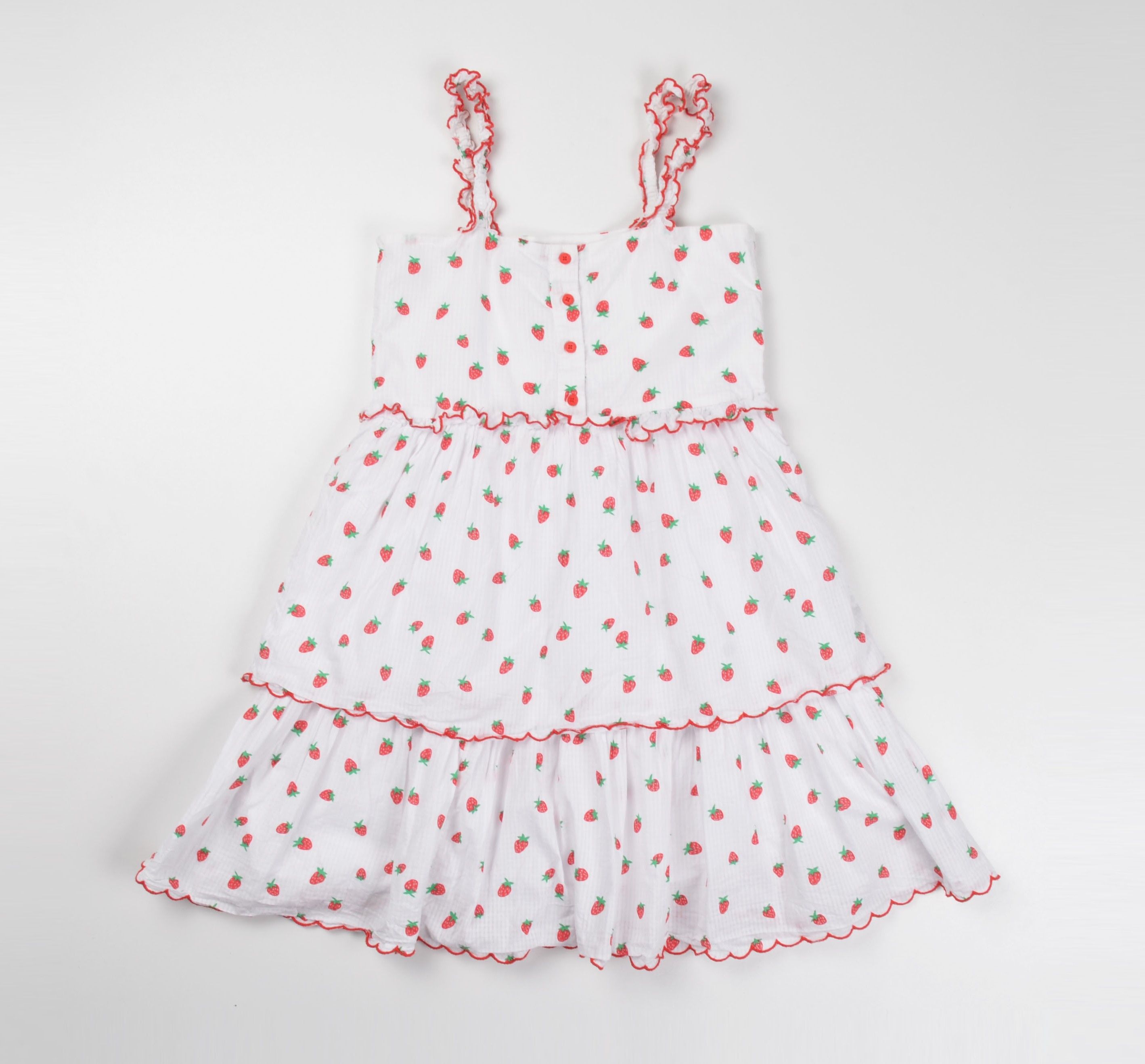 Stella McCartney Kids White/ Strawberries Boho Dress