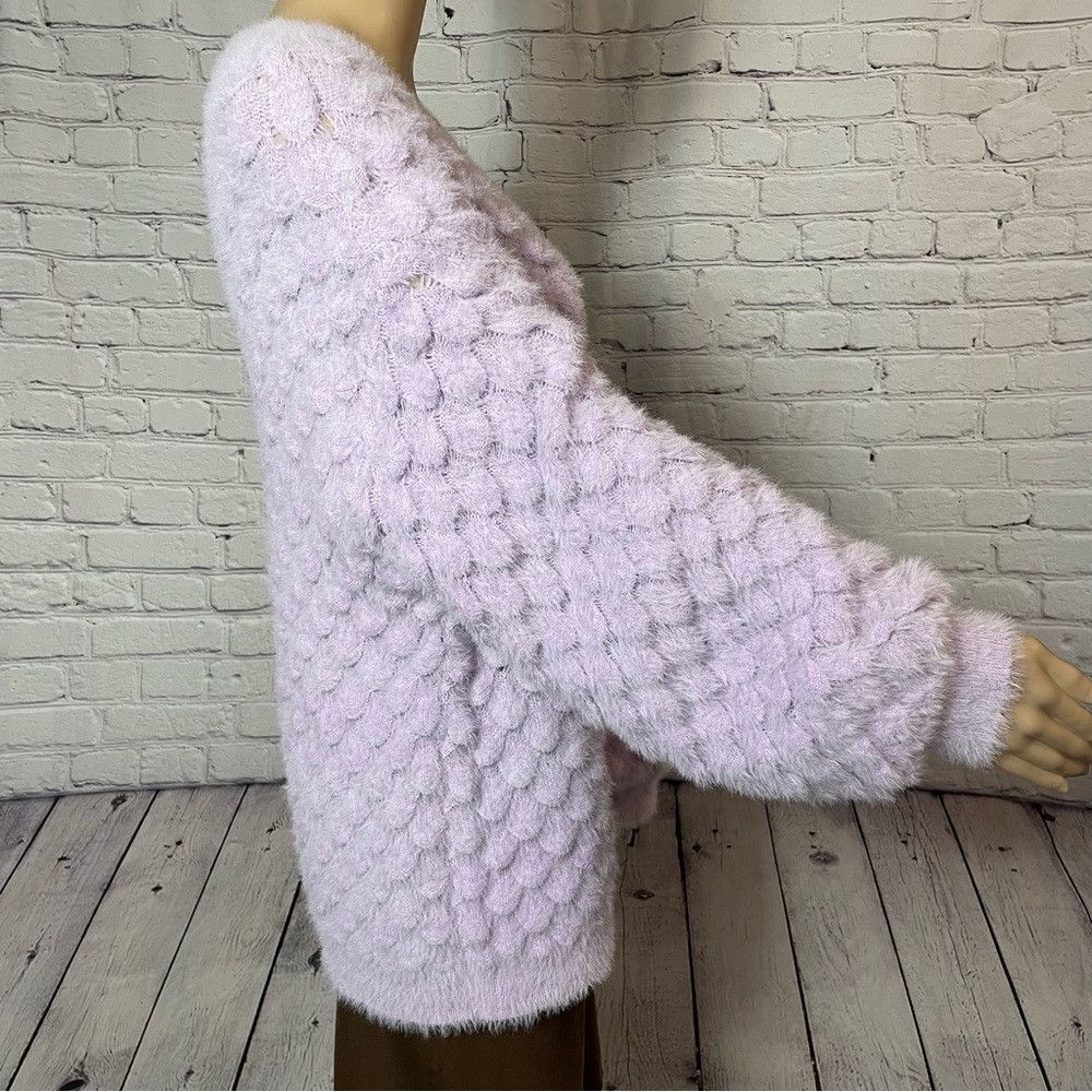 Andrew Marc Marc New York Andrew Marc V-Neck Long Sleeve Lilac Sweater Size XL / US 12-14 / IT 48-50 - 4 Thumbnail