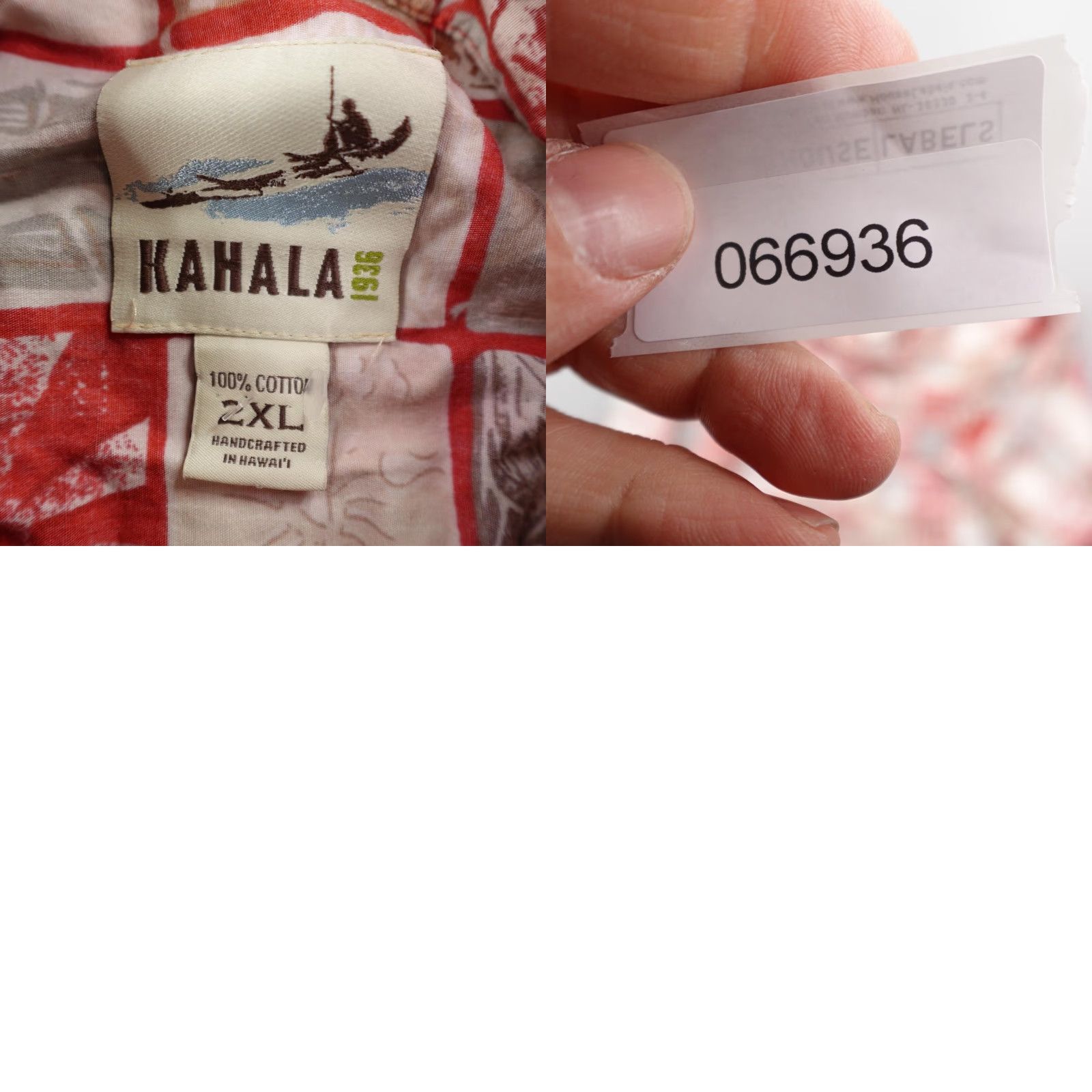 Vintage VINTAGE Kahala Shirt Men 2XL Red White Hawaiian Reverse Print Pullover Aloha Tiki Tribal Shirt Mens Size US XXL / EU 58 / 5 - 8 Thumbnail