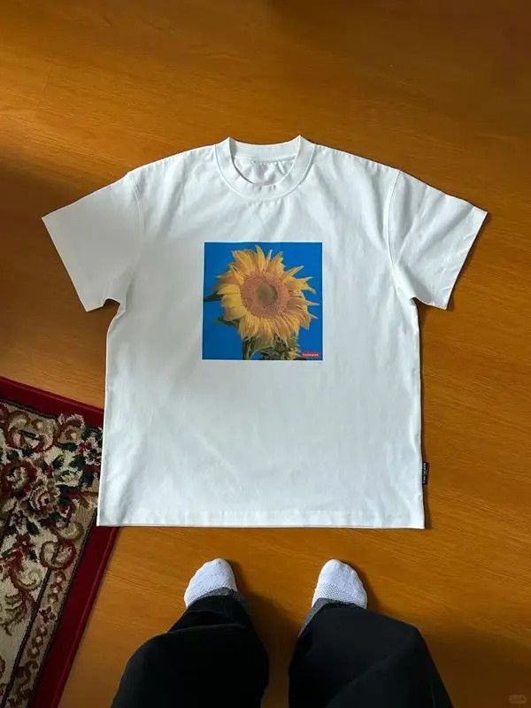 Vintage Yoshi x oue White casual retro sunflower print t-shirt Size US M / EU 48-50 / 2 - 7 Thumbnail