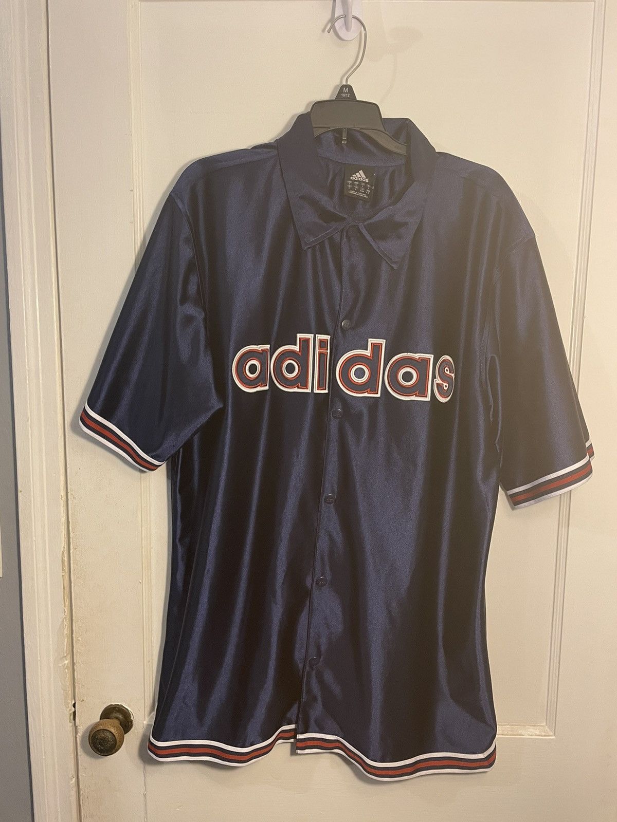 Adidas × Vintage Men’s Large Navy blue and Red Vintage Sill Adidas Jersey Size US L / EU 52-54 / 3 - 1 Thumbnail