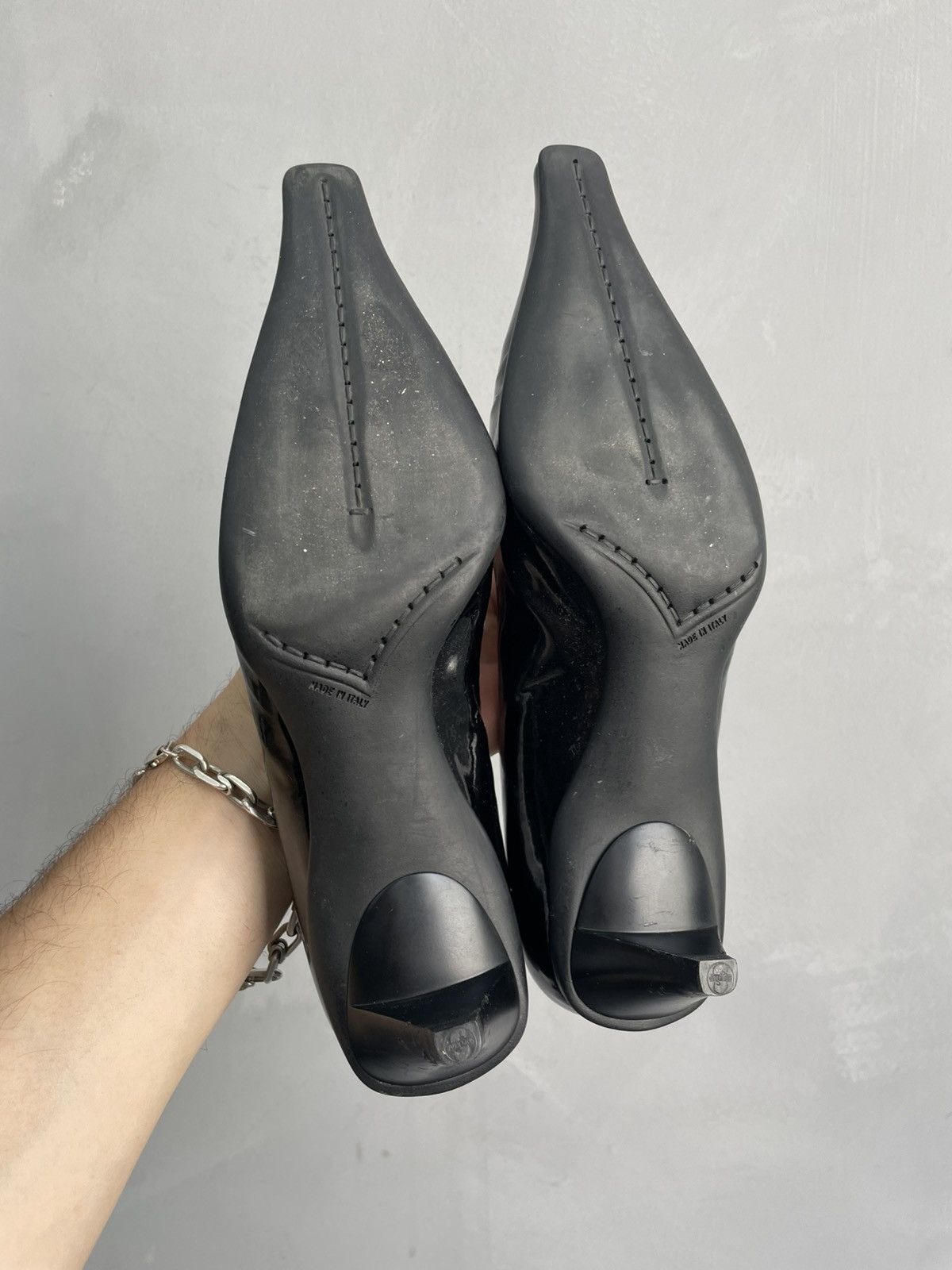 Prada Leather y2k Prada mules retro style herl boots hype Size US 8 / IT 38 - 9 Thumbnail