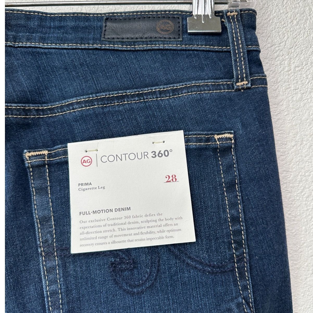 AG Adriano Goldschmied NWT AG Contour 360 Prima Cigarette Leg Jeans Dark Wash 28 Size 28" / US 6 / IT 42 - 6 Thumbnail