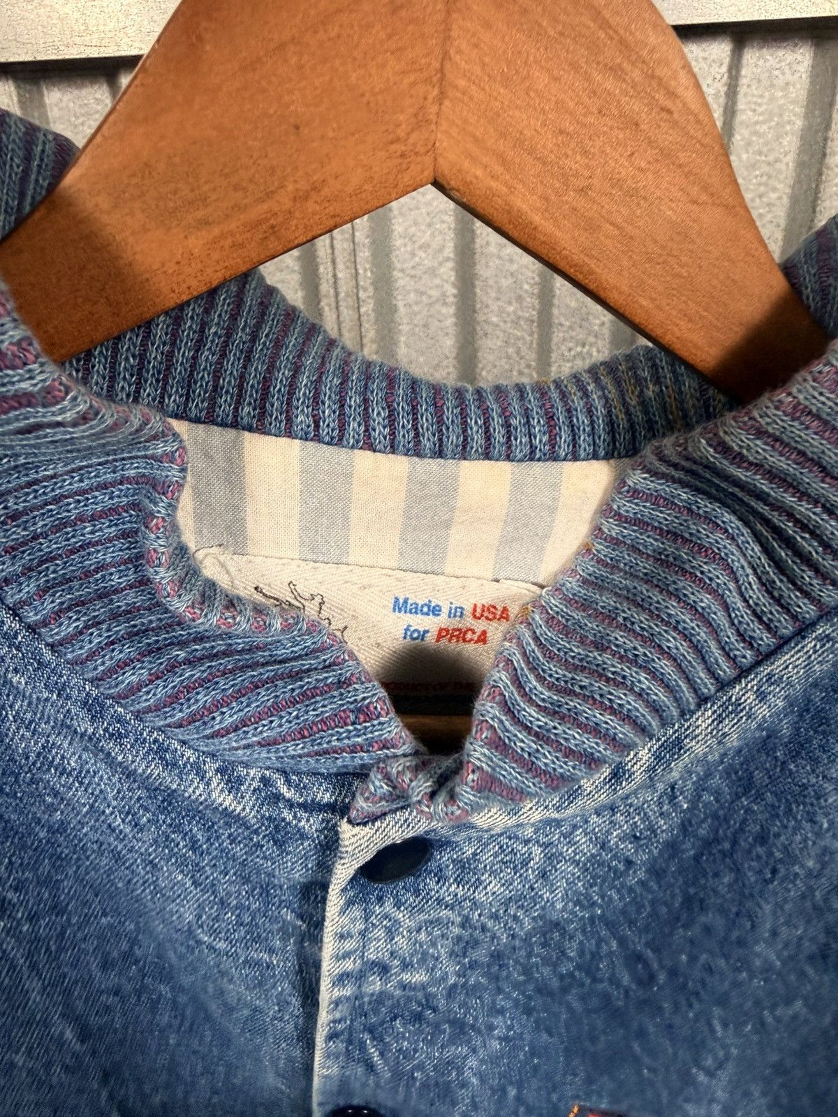 Other Insane Vintage Western Prca Pro Rodeo Cowboy Denim Bomber Size US XL / EU 56 / 4 - 8 Thumbnail