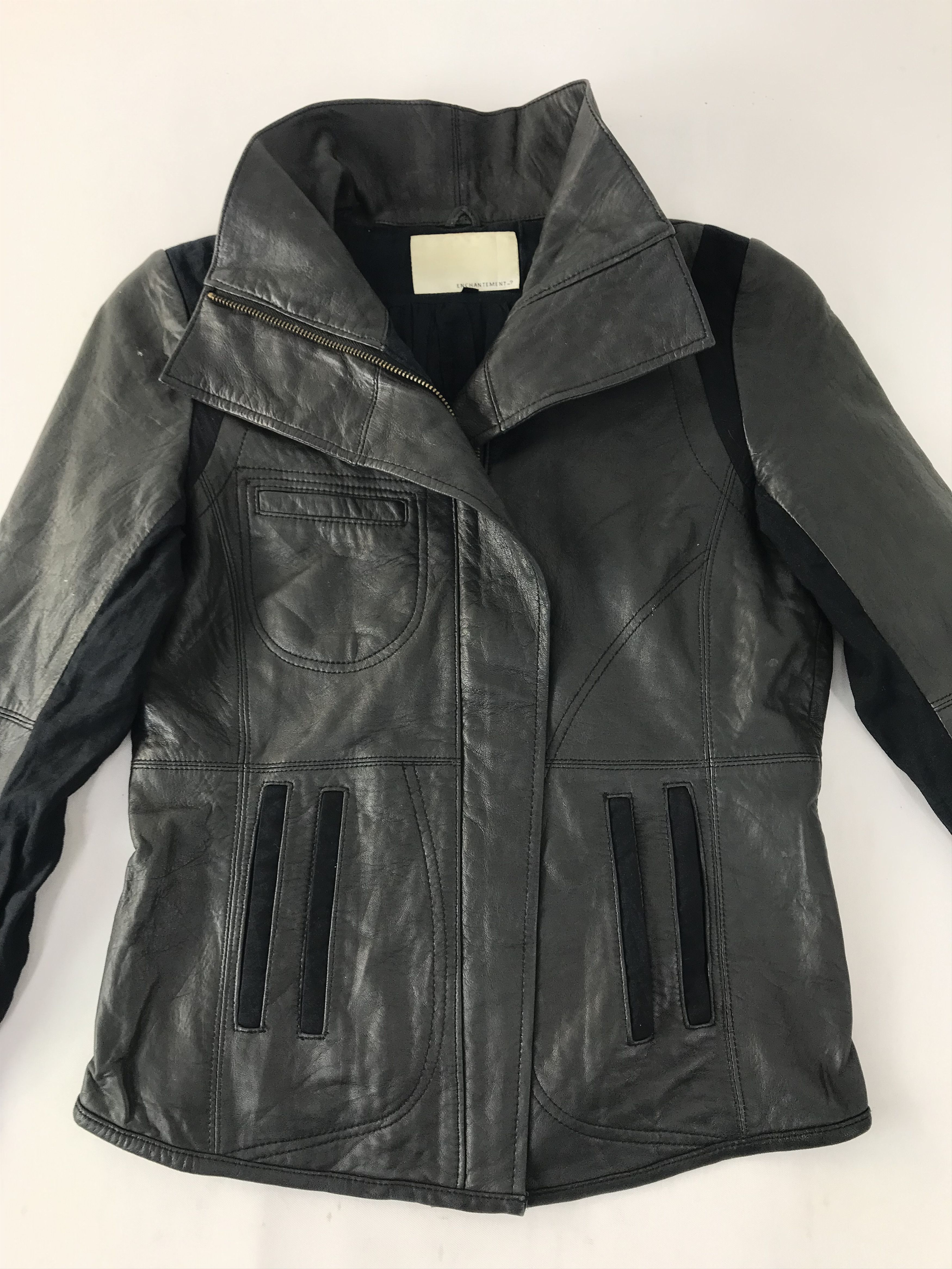 Enchantment 90s Enchantment Leather Biker Jacket Full Zip Luxury Size XS / US 0-2 / IT 36-38 - 3 Thumbnail