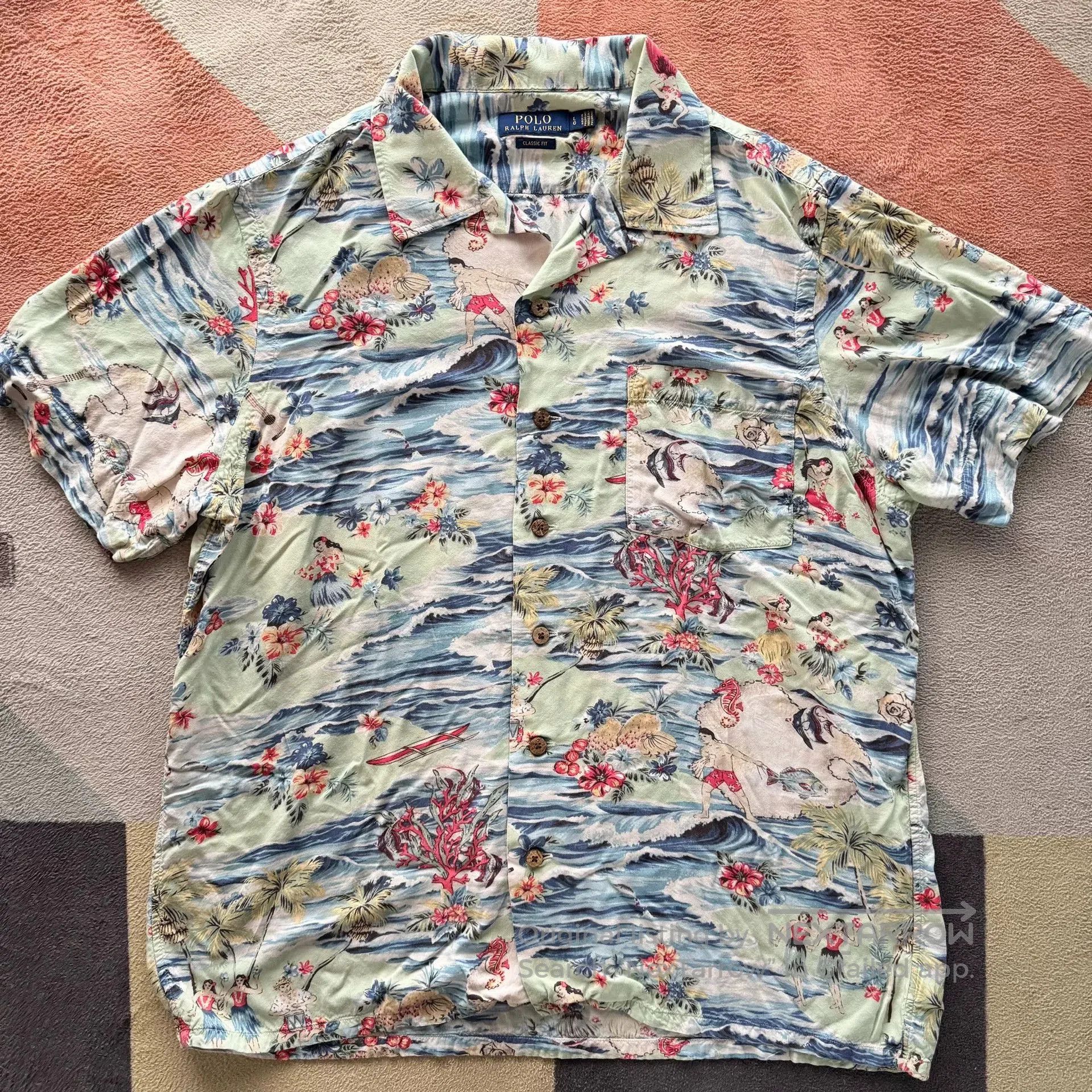RRL Ralph Lauren Ralph Lauren Hawaiian Short Sleeve Shirt. Size US L / EU 52-54 / 3 - 3 Thumbnail