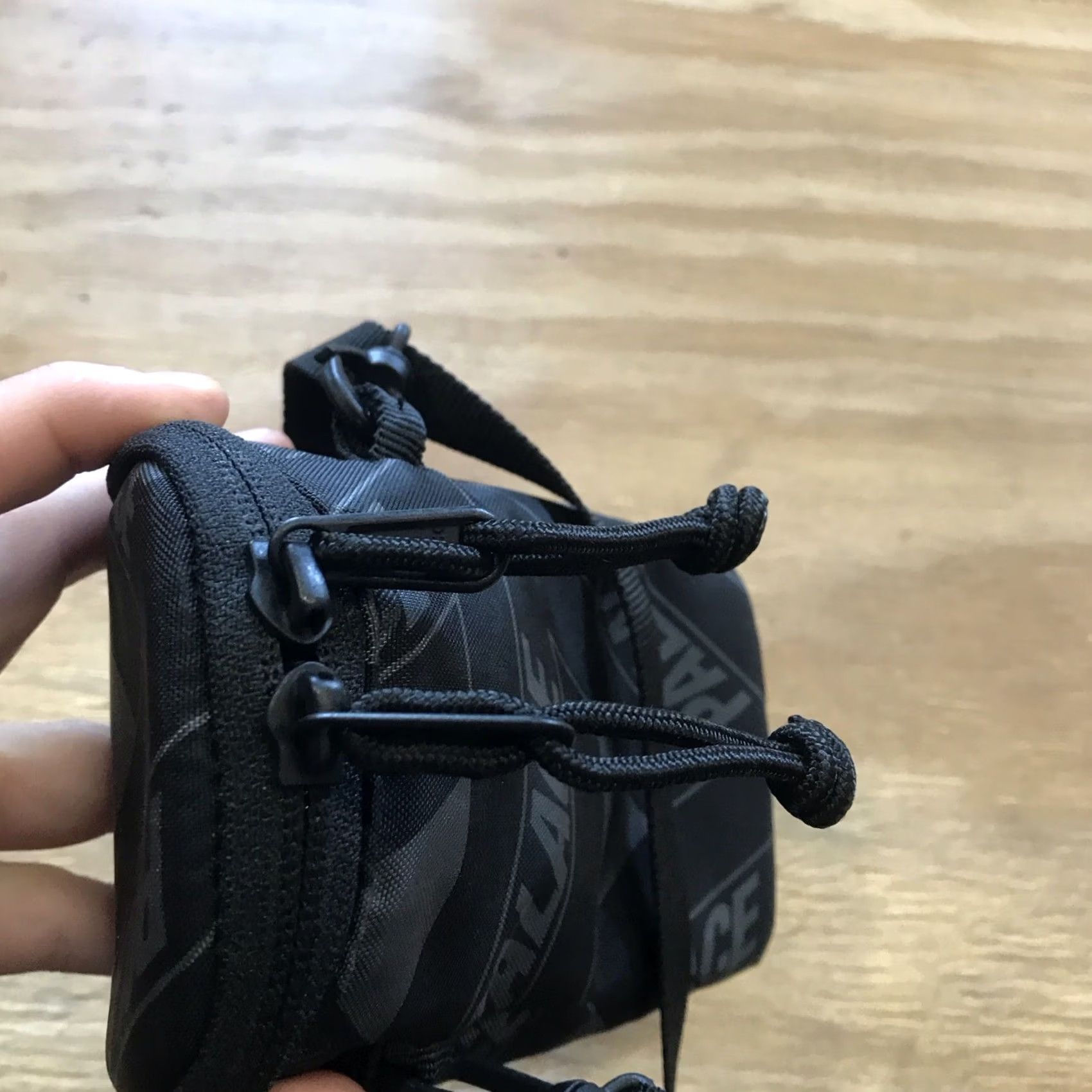 Palace VINTAGE Palace Skateboards Nylon Satchel Mini Bag Black And Grey Crossbody Bag Mens Mini Black Nylon Satchel Palace Skateboards Size ONE SIZE - 7 Thumbnail