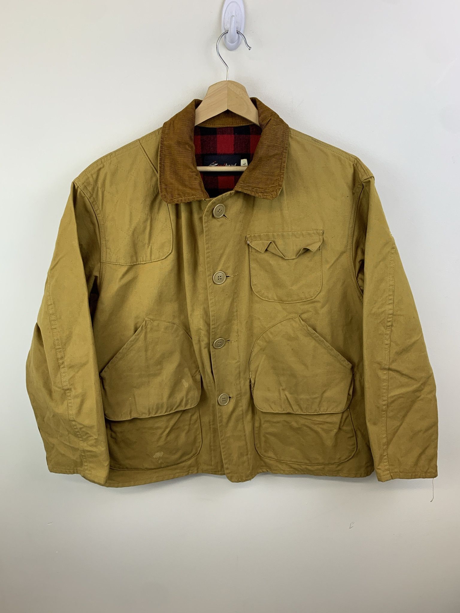 Vintage Vintage Flannel 1990s Red Head Tan Canvas Flannel Lined Jacket Size L Size US L / EU 52-54 / 3 - 1 Thumbnail