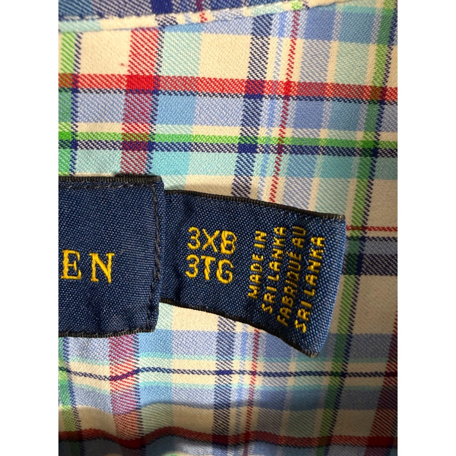 Ralph Lauren Ralph Lauren Performance Shirt Mens 3XB Blue Plaid Stretch Button Down Pony Logo Long Sleeve Size US XXL / EU 58 / 5 - 7 Thumbnail