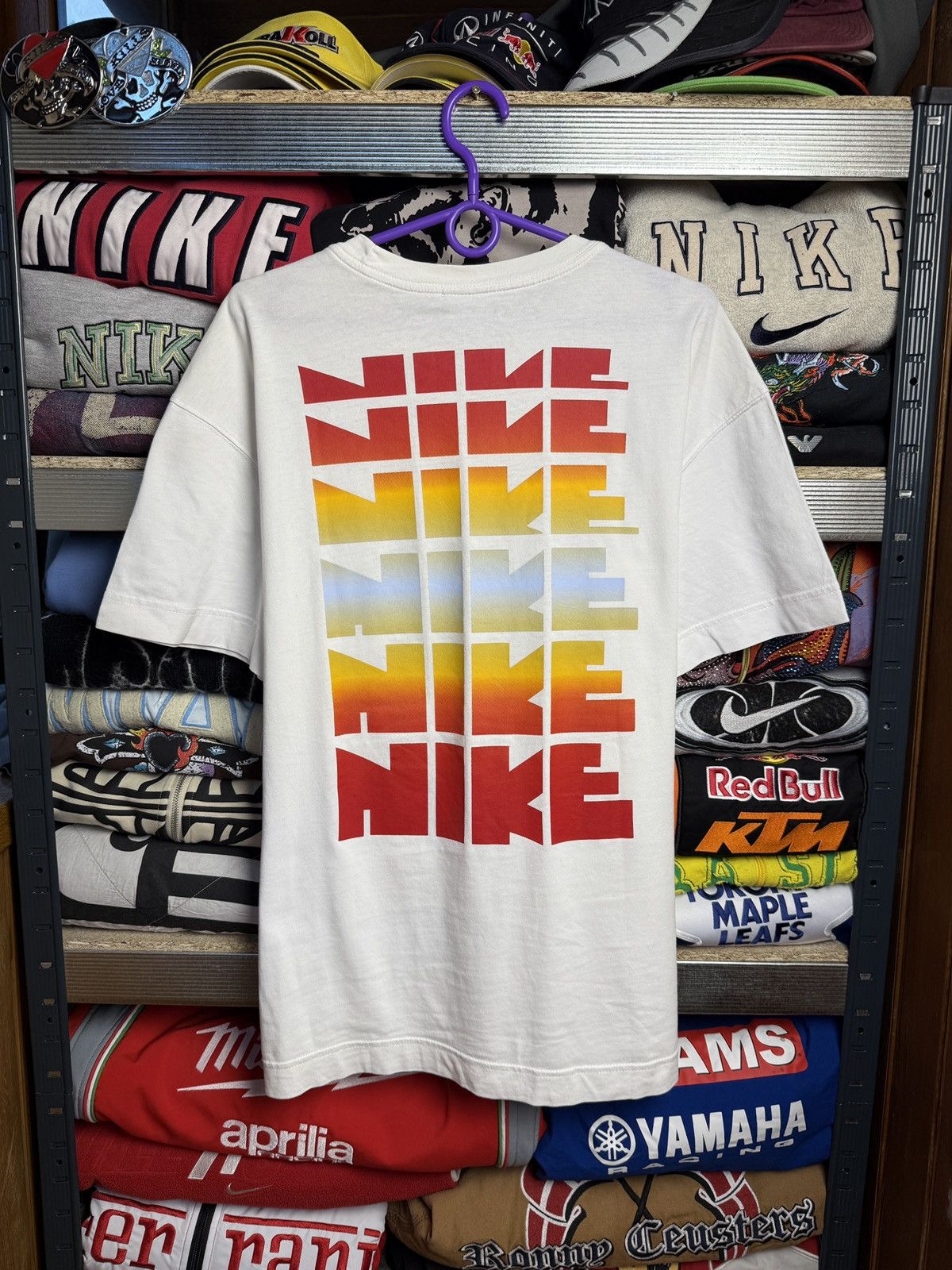 Nike NIKE vintage tee t-shirt size M big swoosh Size US M / EU 48-50 / 2 - 2 Thumbnail