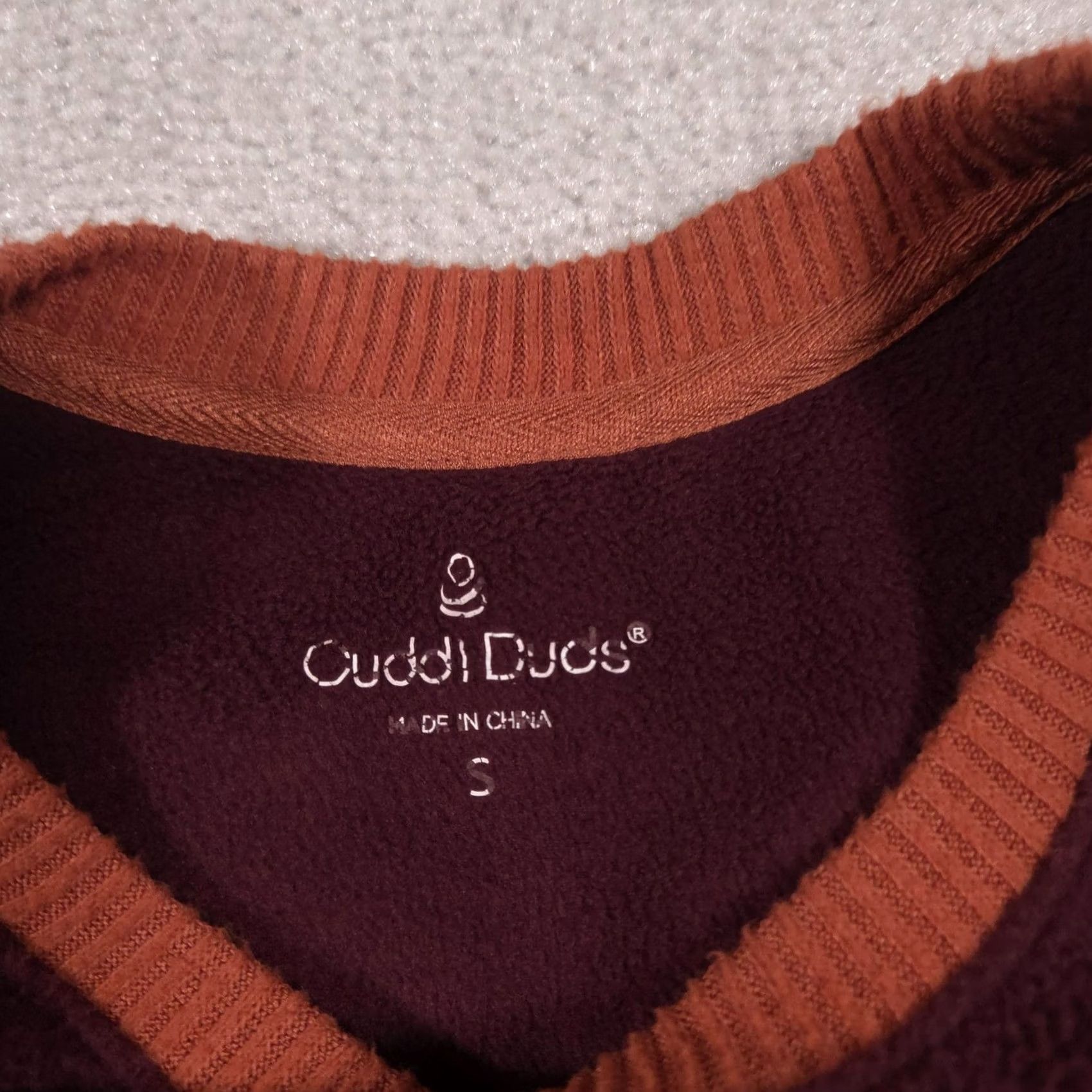 Vintage Cuddl Duds Shirt Womens S Red Fleece Crew Neck Long Sleeve Pocket Top Size S / US 4 / IT 40 - 6 Thumbnail