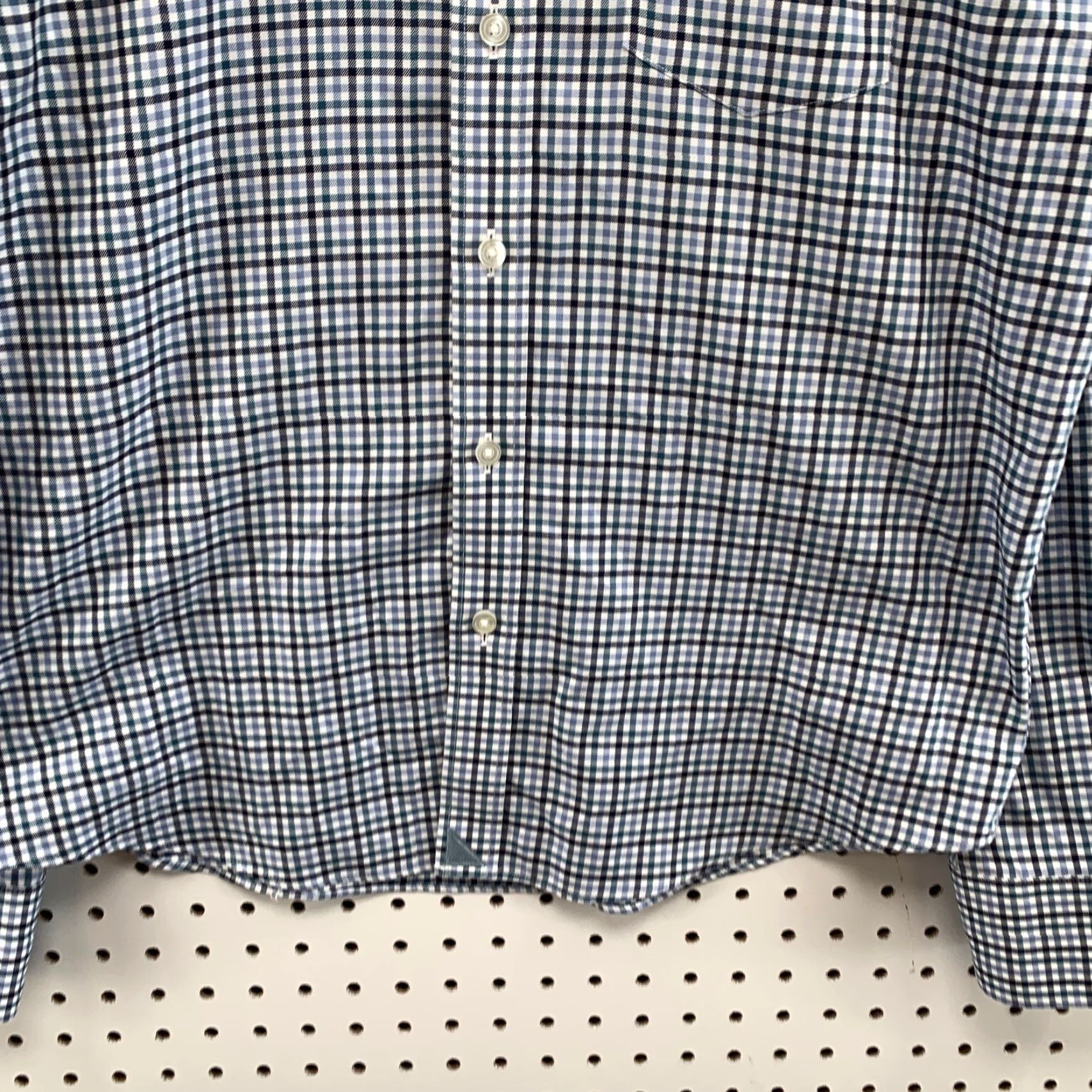 UNTUCKit UNTUCKit Button Down Shirt Mens M Blue White Check Wrinkle Free 21.5x29 Size US M / EU 48-50 / 2 - 6 Thumbnail