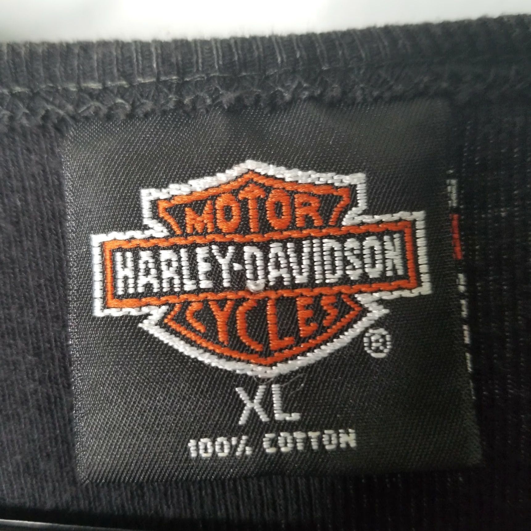 Harley Davidson Harley-Davidson Shirt Womens XL V-Neck Cropped Black 3/4 Sleeve Logo Graphic Vintage? (But avoid "Vintage" if not specified) Size XL / US 12-14 / IT 48-50 - 3 Thumbnail