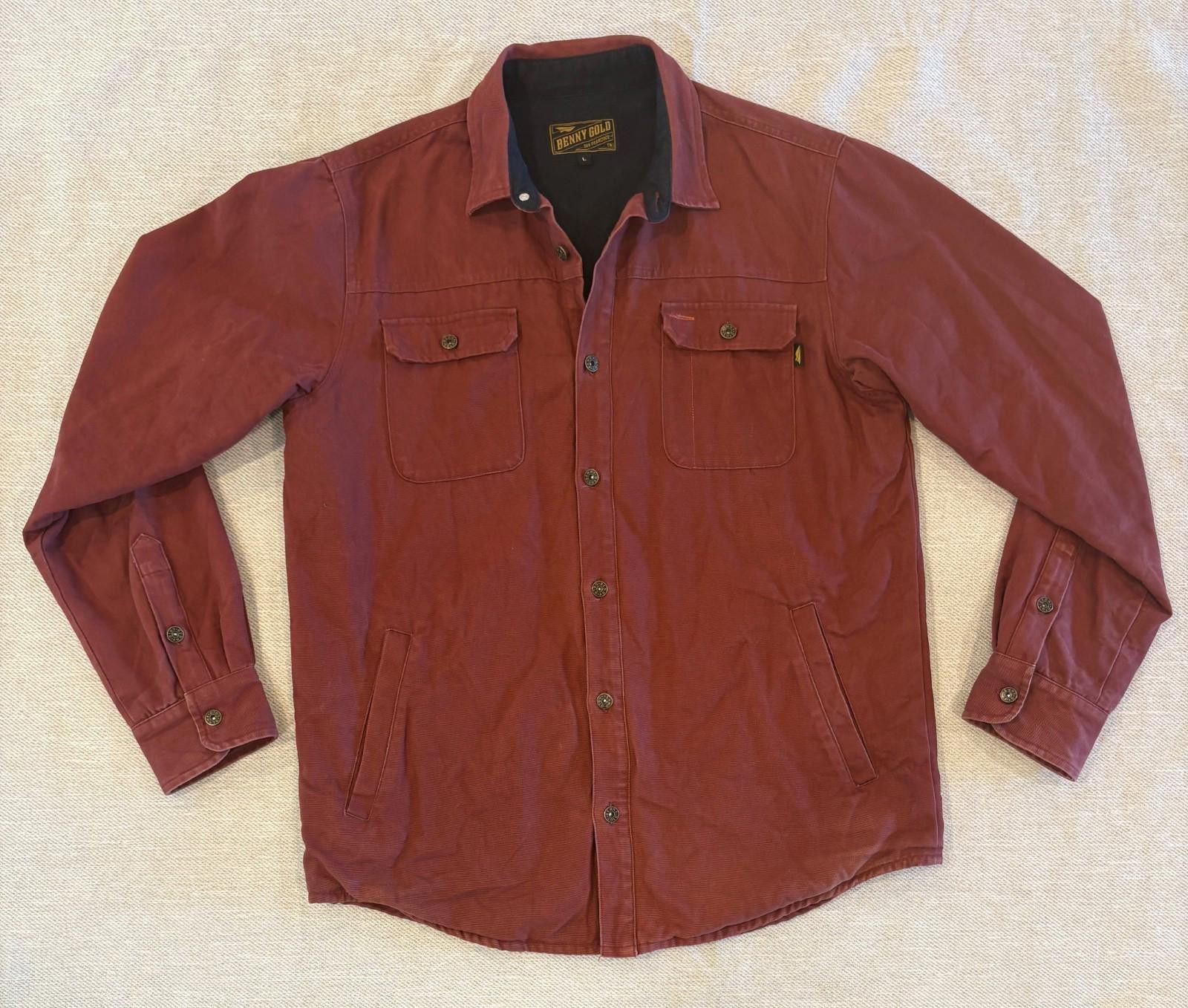 Benny Gold Benny Gold San Francisco Canvas Shirt Jacket Rust Size L Size US L / EU 52-54 / 3 - 1 Thumbnail