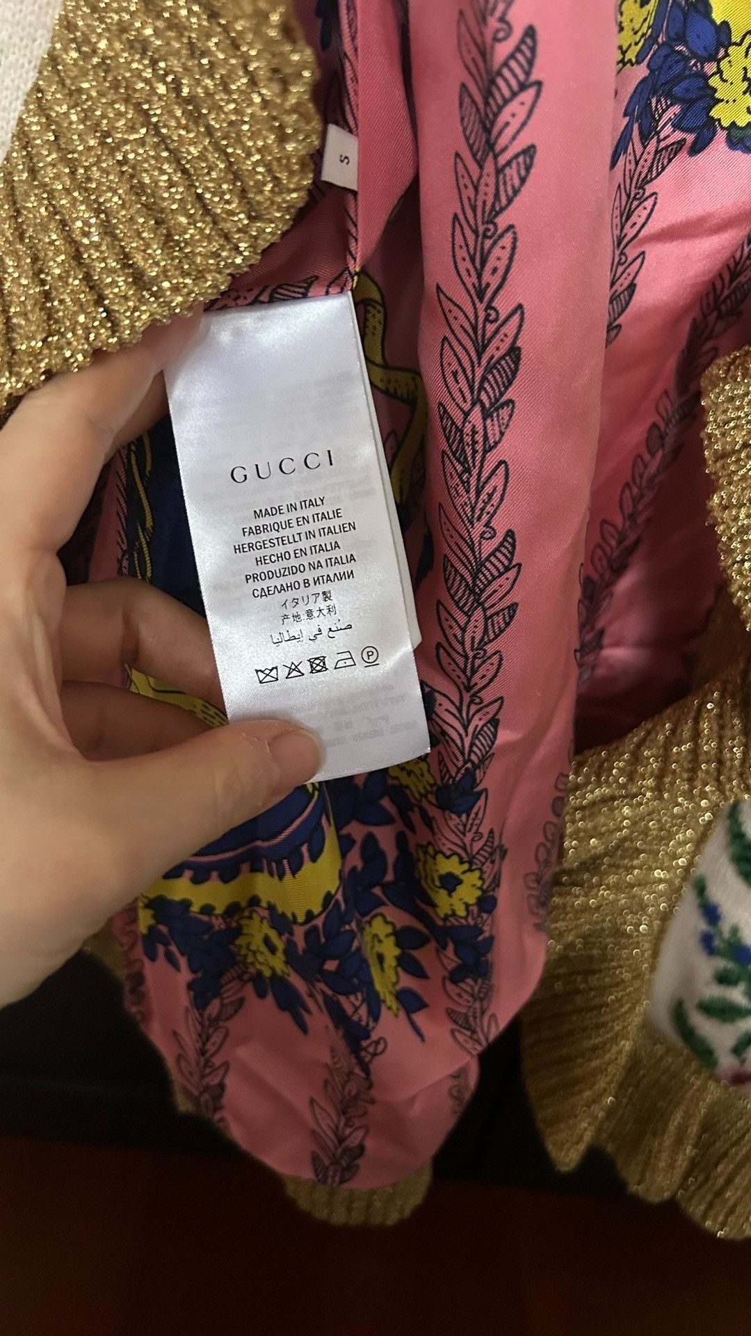 Gucci Gucci Gold silk floral thick sweater 2501-Nextarrow Size US S / EU 44-46 / 1 - 4 Thumbnail