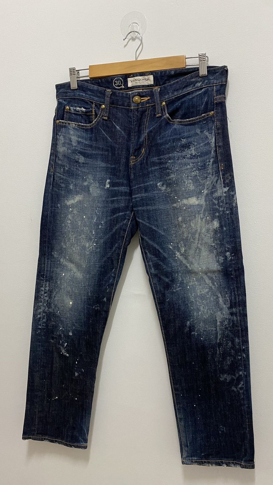 Vanquish Vanquish Distressed Denim Splatter Jeans Pants Size US 32 / EU 48 - 4 Thumbnail
