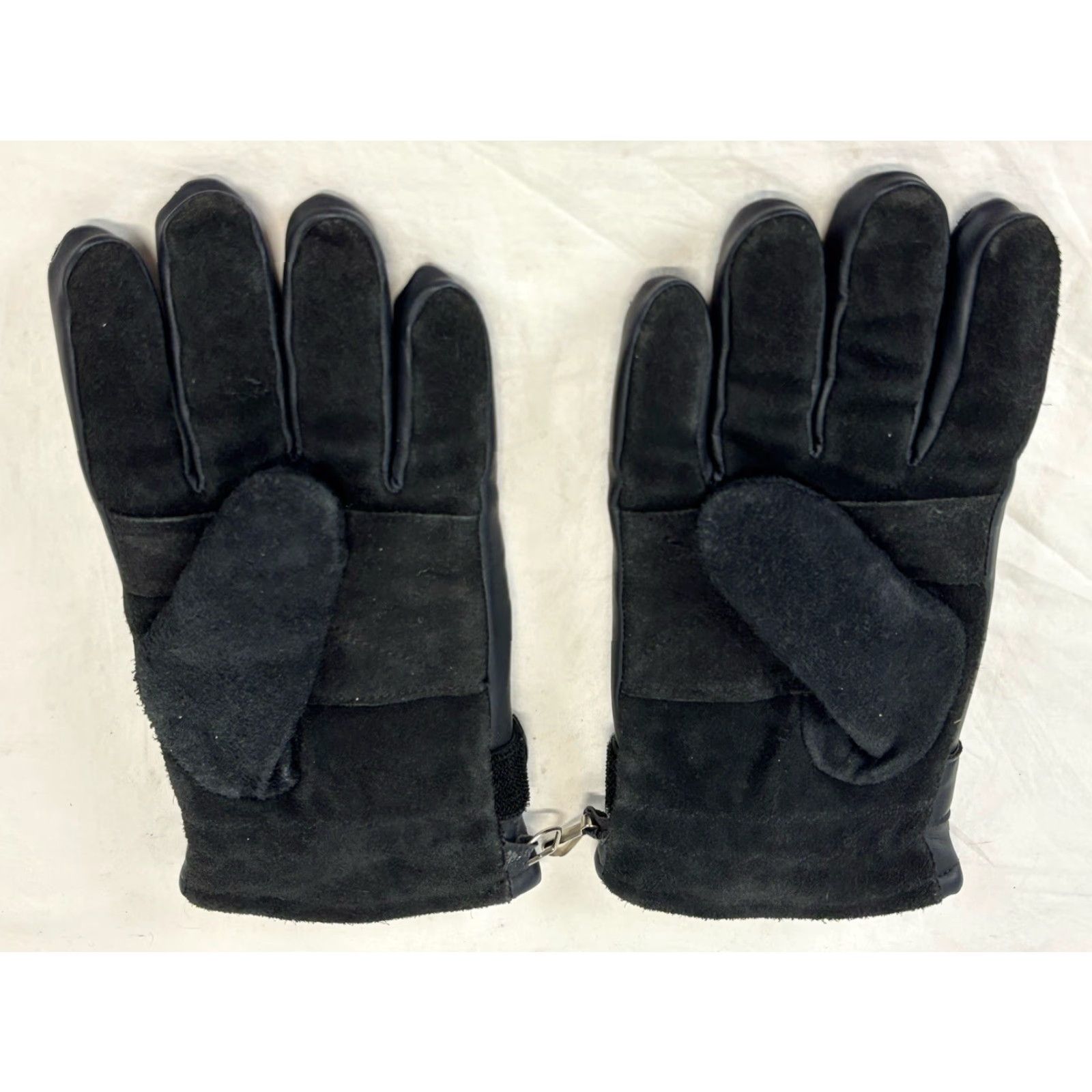 Vintage VINTAGE Black Suede Gloves Lined Large Made in Japan Winter Mens Size ONE SIZE - 4 Thumbnail