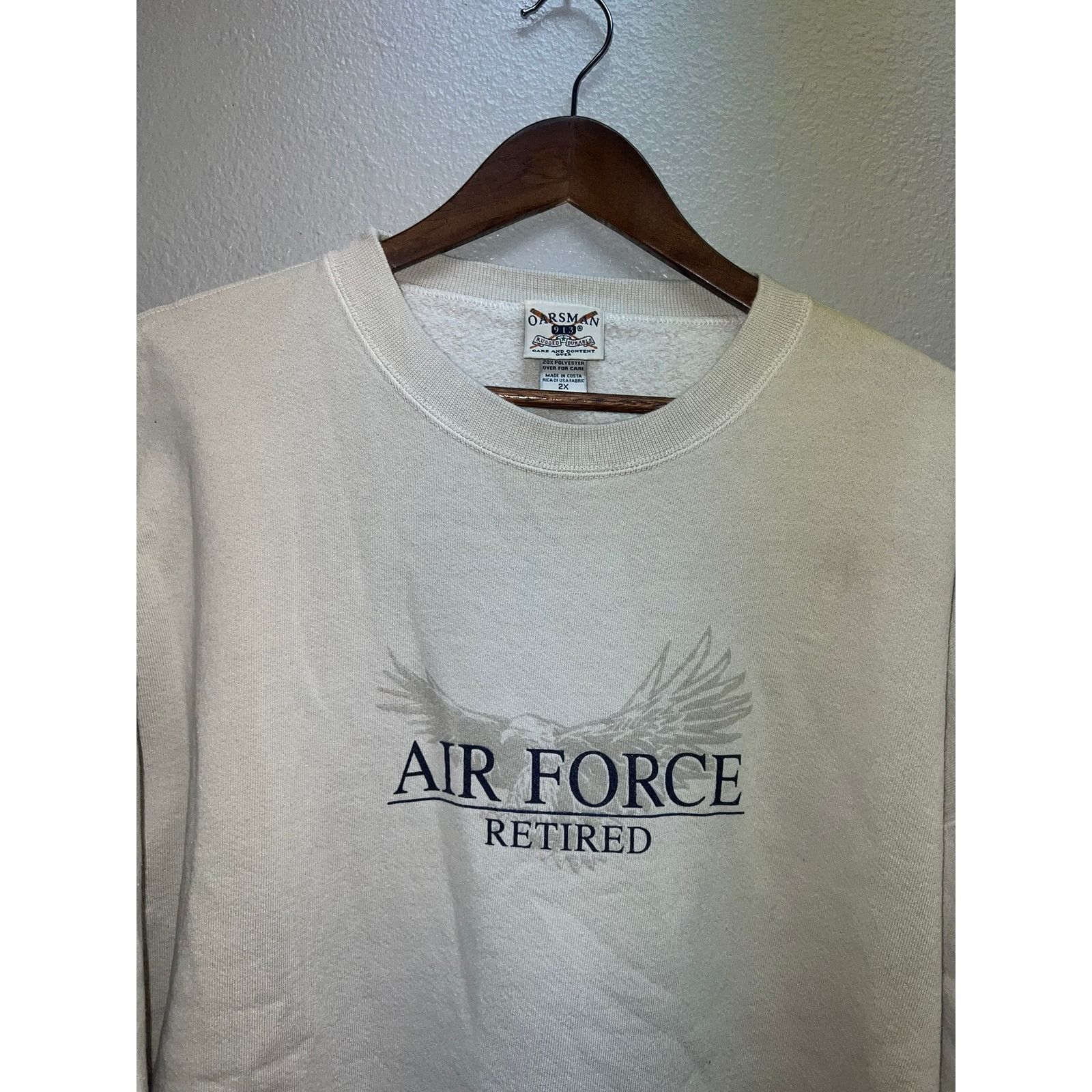 Vintage Vintage Air Force Sweatshirt Crewneck Retired Oarsmen 2XL Size US XXL / EU 58 / 5 - 2 Thumbnail