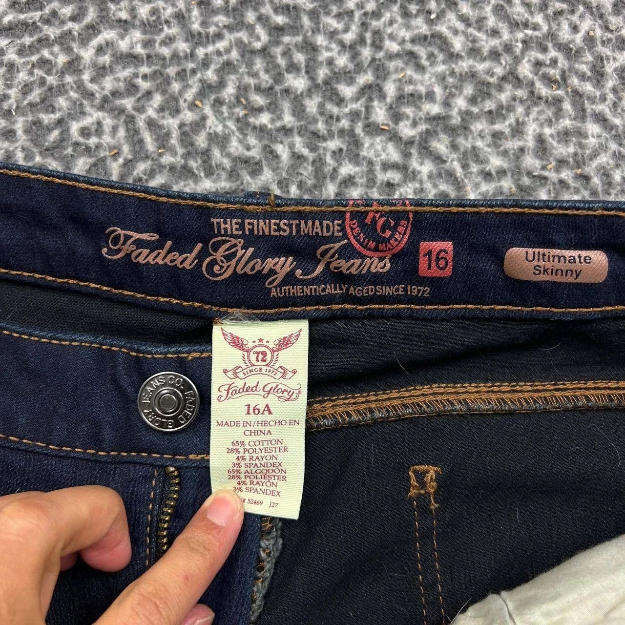 Faded Glory Faded Glory Jeans Women 16A Skinny Denim Pants Pockets 36x28 Size 36" / US 14 / IT 50 - 6 Thumbnail