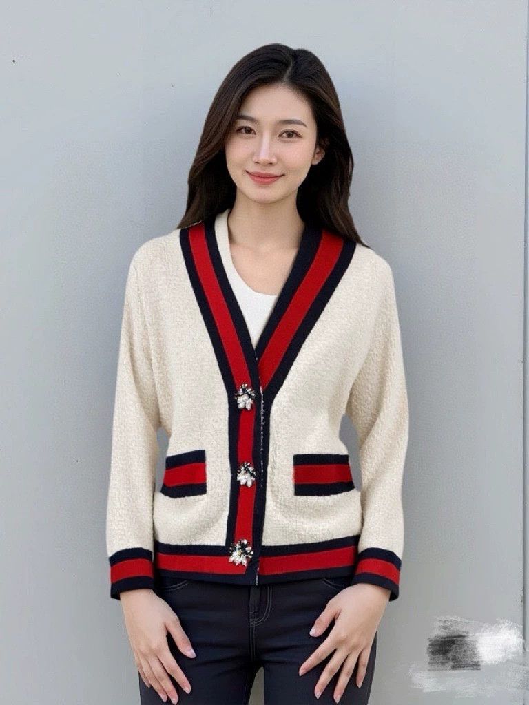 Gucci Gucci Size 36 Apricot striped cardigan jacket size 36 250 Size US XS / EU 42 / 0 - 9 Thumbnail