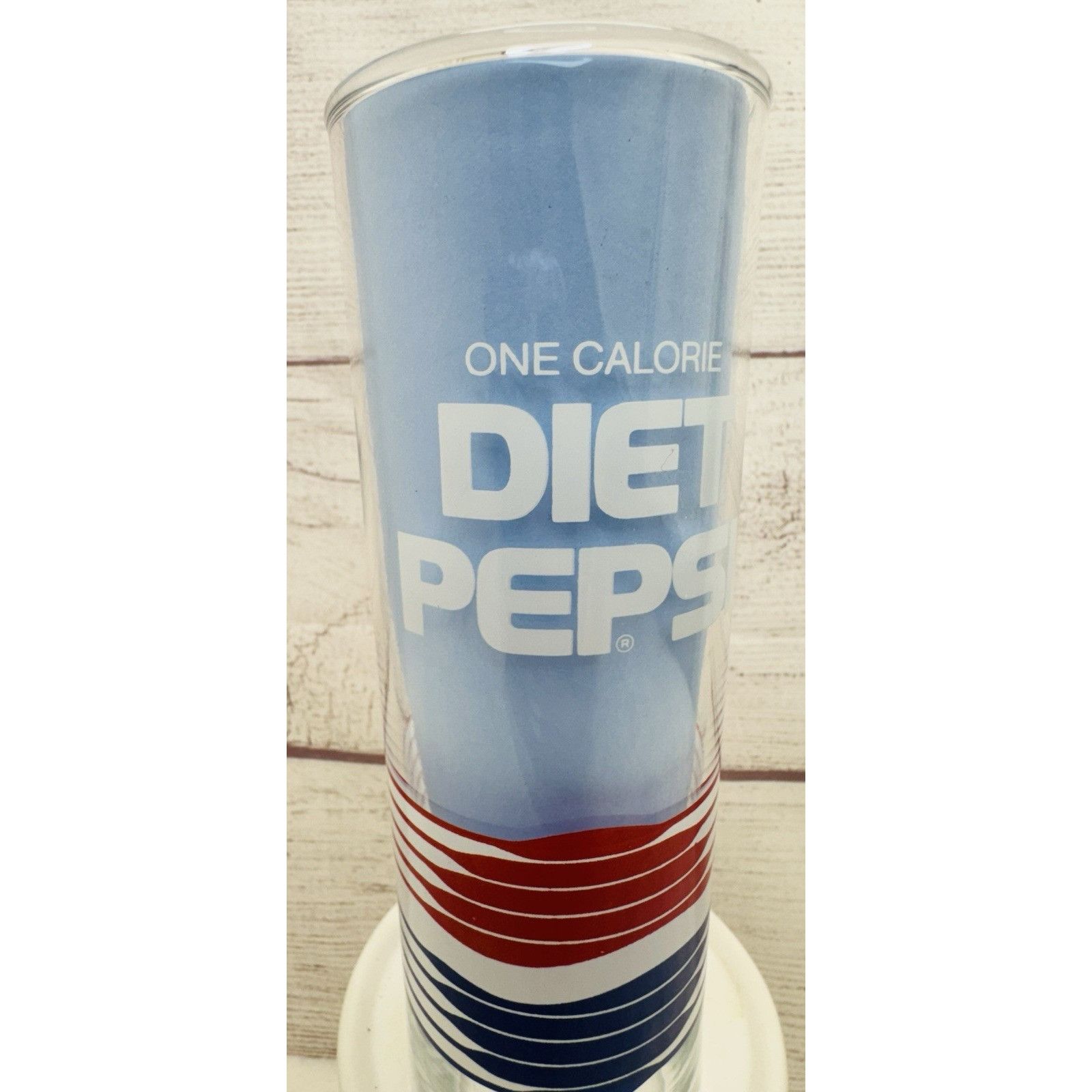 Pepsi Vintage DIET PEPSI One Calorie Logo Tall 7" Glass Tumbler 14 Size ONE SIZE - 10 Thumbnail