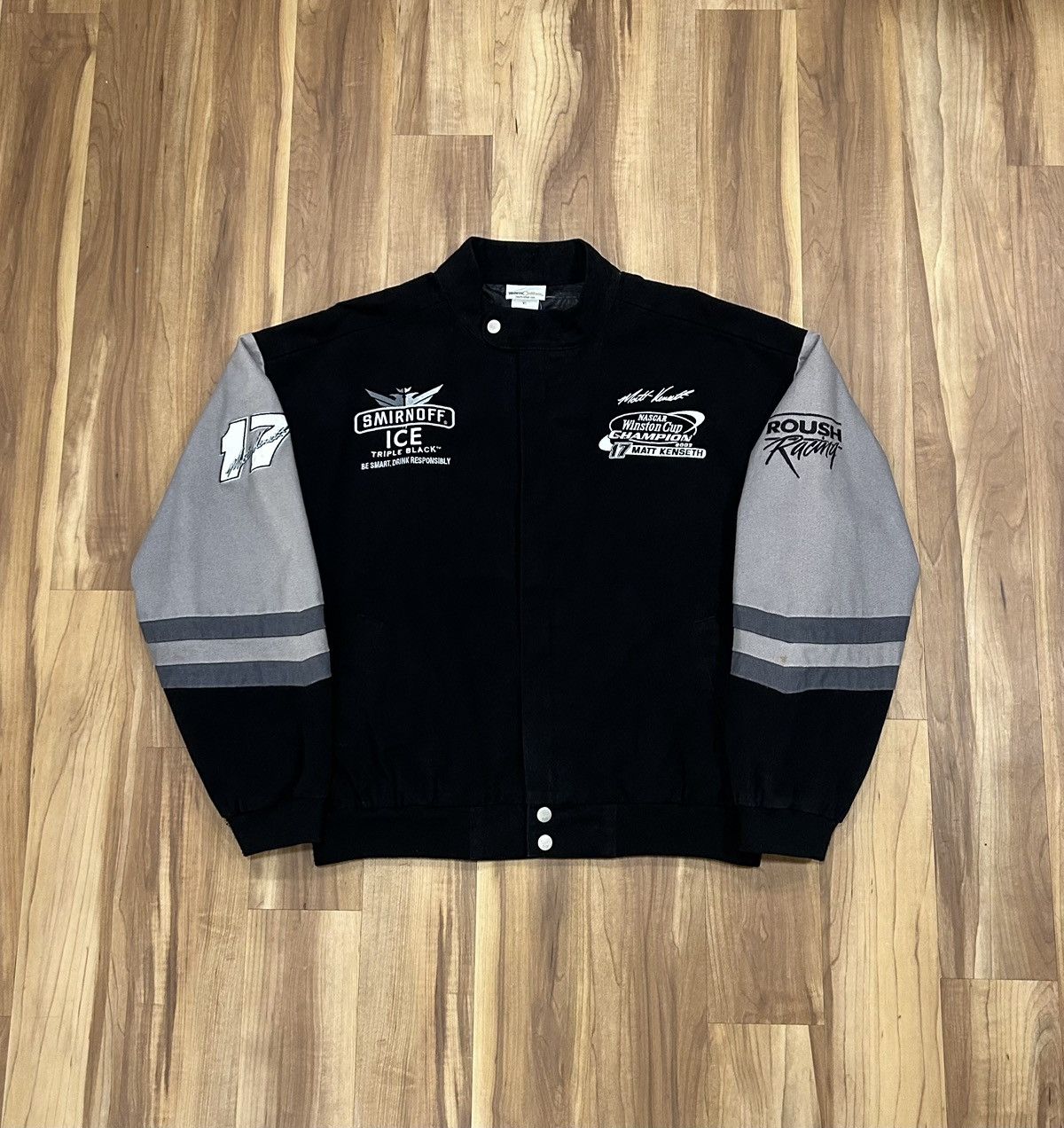 NASCAR Vintage 2002 NASCAR Smirnoff Matt Kenseth Racing Jacket Size US XL / EU 56 / 4 - 1 Thumbnail