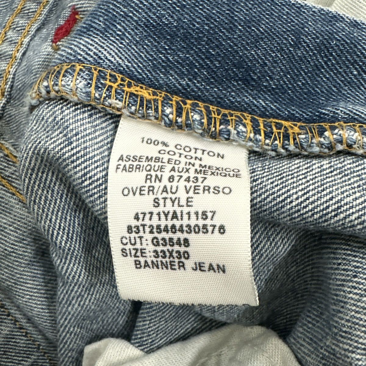 Polo Ralph Lauren × Vintage Polo Ralph Lauren VTG 33x30Baggy Leg 90s Y2K Banner Flag Size US 33 - 7 Thumbnail