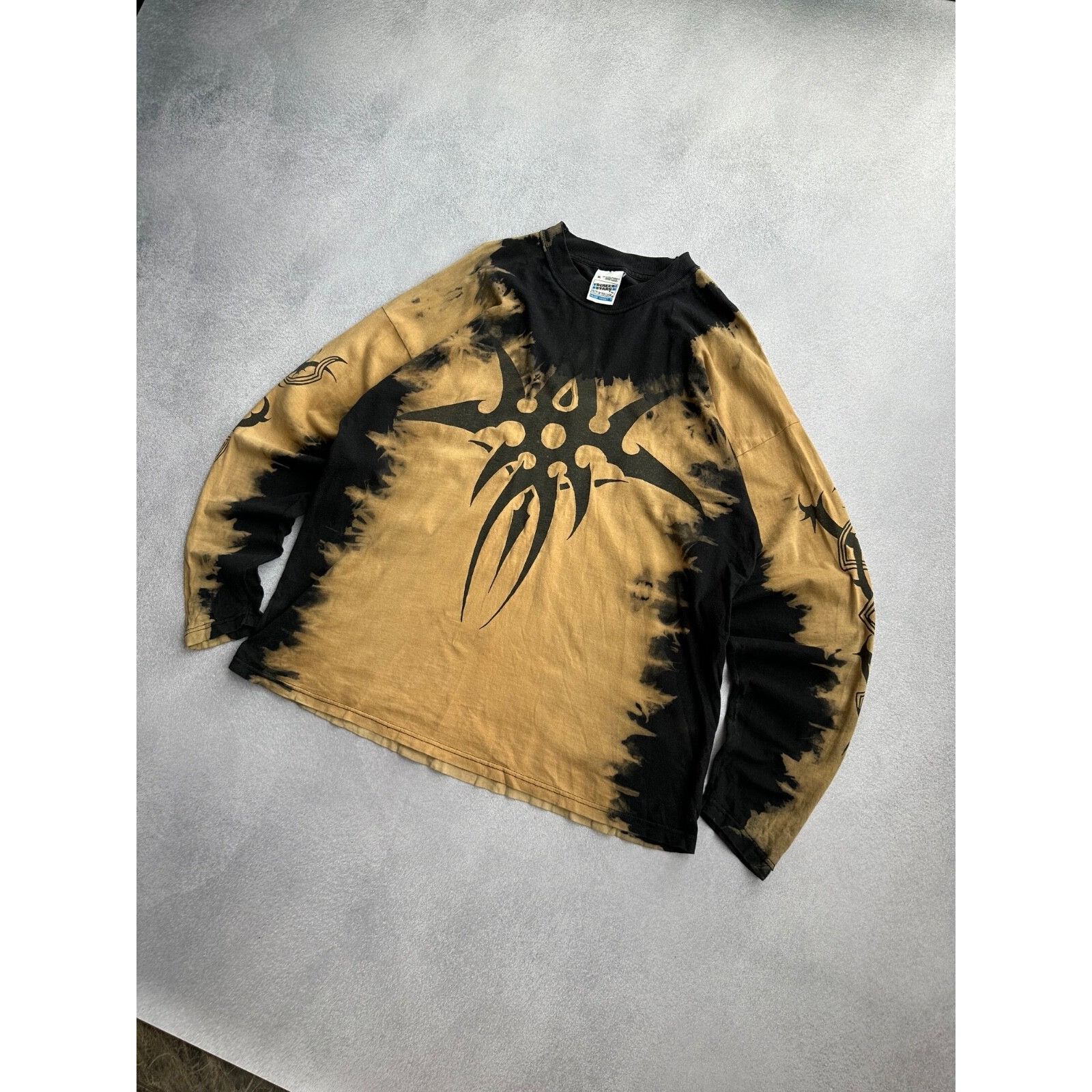 Vintage VTG Tribal 90s Painted Long Sleeve Shirt Size US XL / EU 56 / 4 - 5 Thumbnail