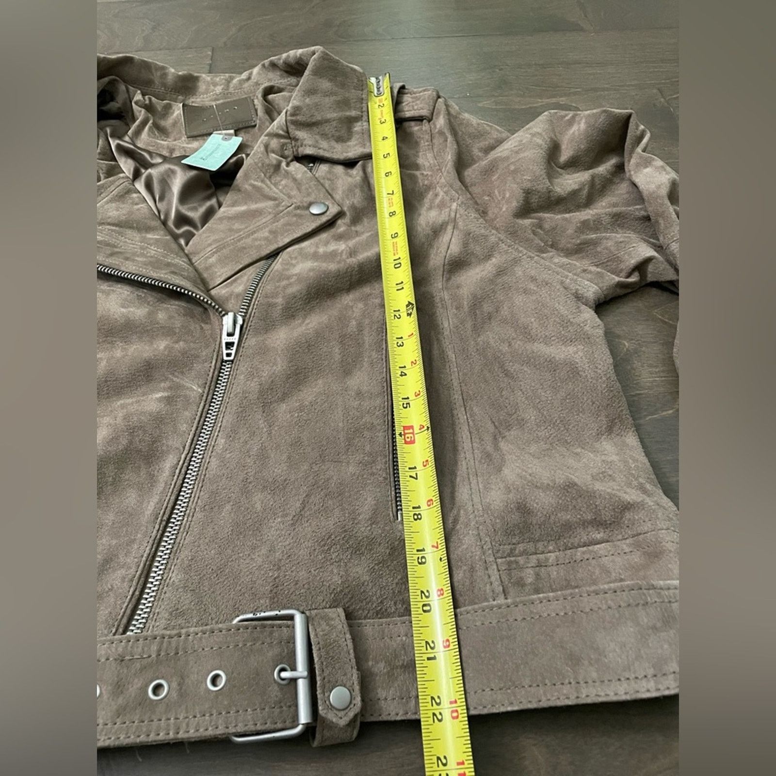 BLANKNYC BLANKNYC Cropped Suede Leather Motorcycle Jacket Sz 3X Plus Size 3XL / US 20-22 - 11 Thumbnail
