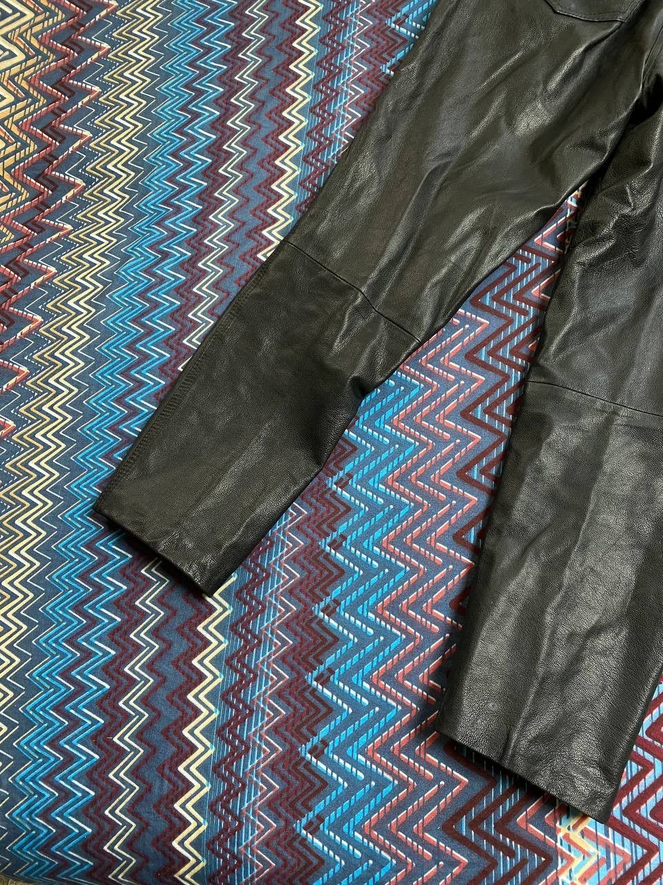 Leather Dirty Painted Distressed Thrashed Faded Baggy Jeans Y2K Size US 30 / EU 46 - 3 Thumbnail