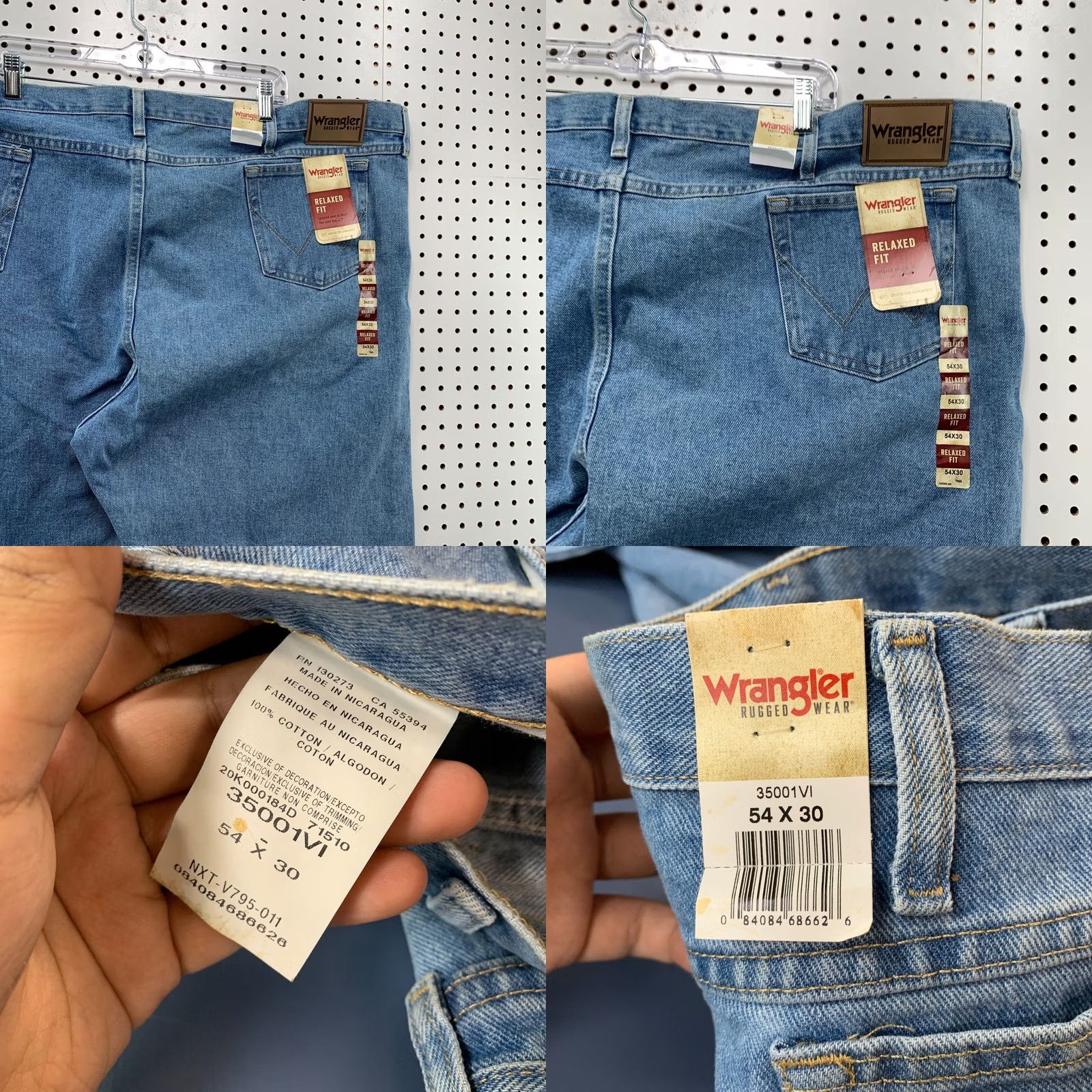 Wrangler Wrangler Rugged Wear Jeans Mens Size 54x30 Light Wash Straight NWT Denim Blue 54 Big & Tall Jeans Mens Size US 38 / EU 54 - 8 Thumbnail