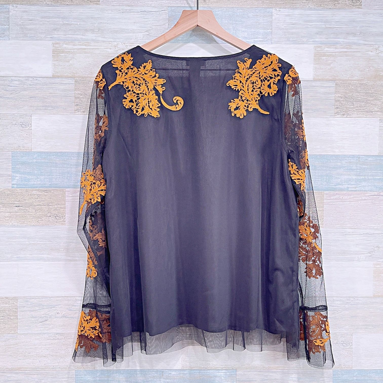 Other SUNDANCE Tulle Floral Embroidered Beaded Top Womens Large Size L / US 10 / IT 46 - 5 Thumbnail